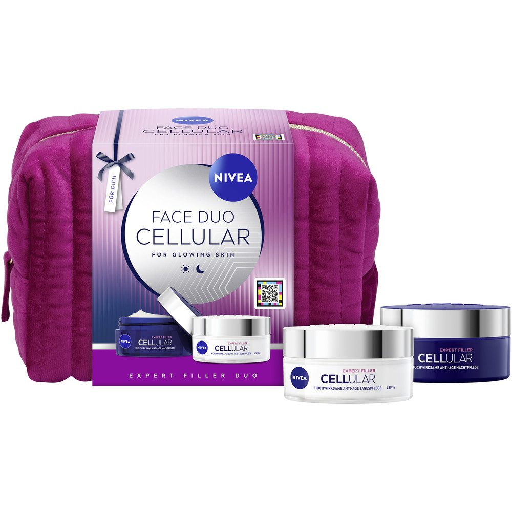 Nivea Gesichtspflege-Set NIVEA CELLULAR Filler Duo Tagespflege LSF15 und Nachtpflege Set, 2-tlg., Tages- und Nachtpflege