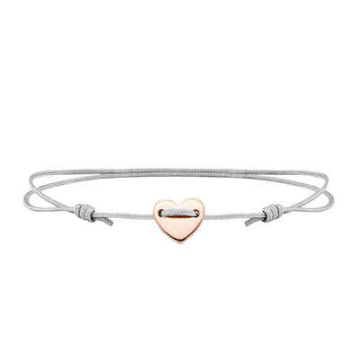 CAÏ Armband 925/- Sterling Silber rotvergoldet Herz