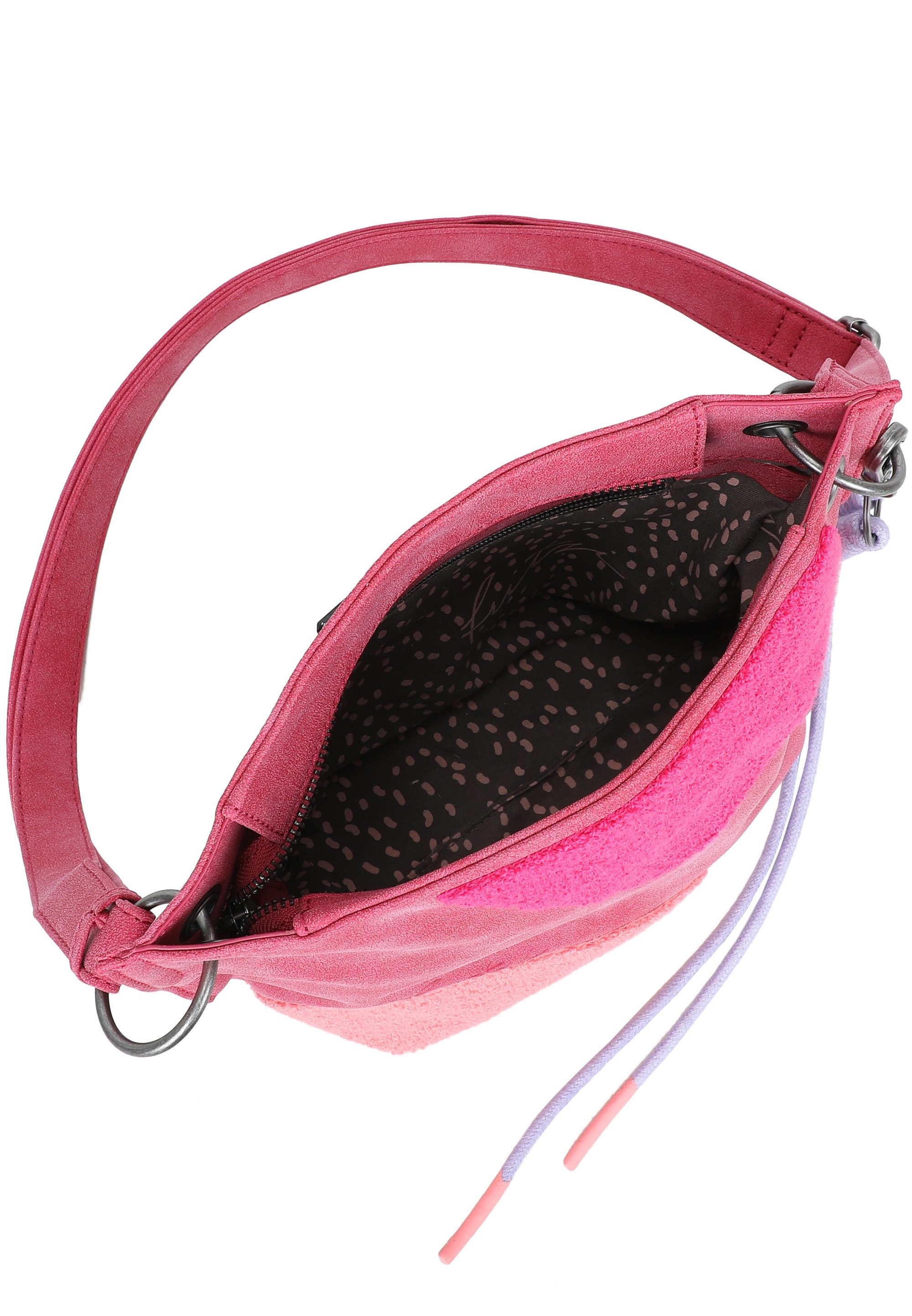 Fritzi aus Preußen Schultertasche Fritzi03 Limited Happy Flocked Jive Soft Berry, mit moderner Flockung