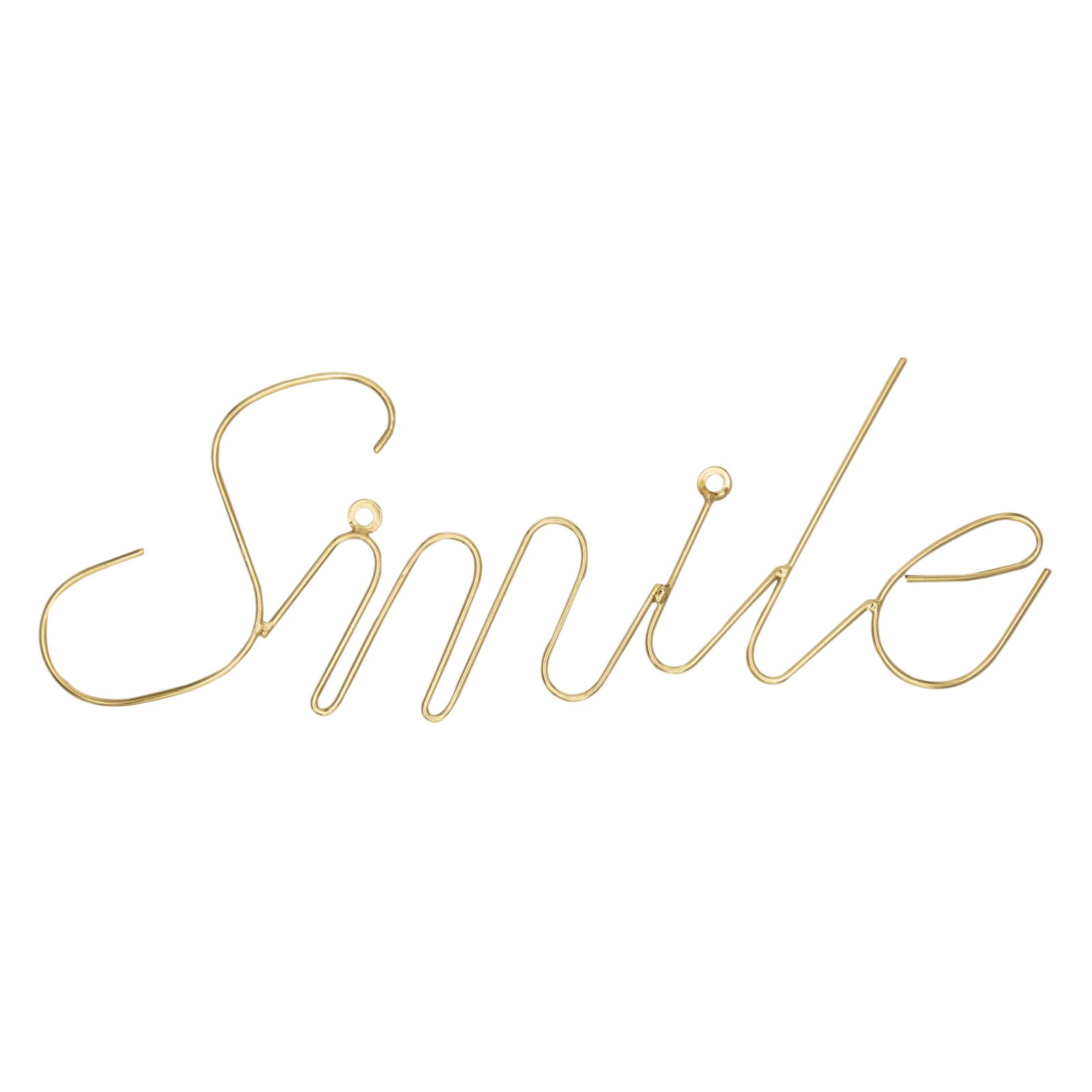 LaLe Living Wanddekoobjekt Schriftzug Smile in Gold 30 x 13 cm, aus Eisen