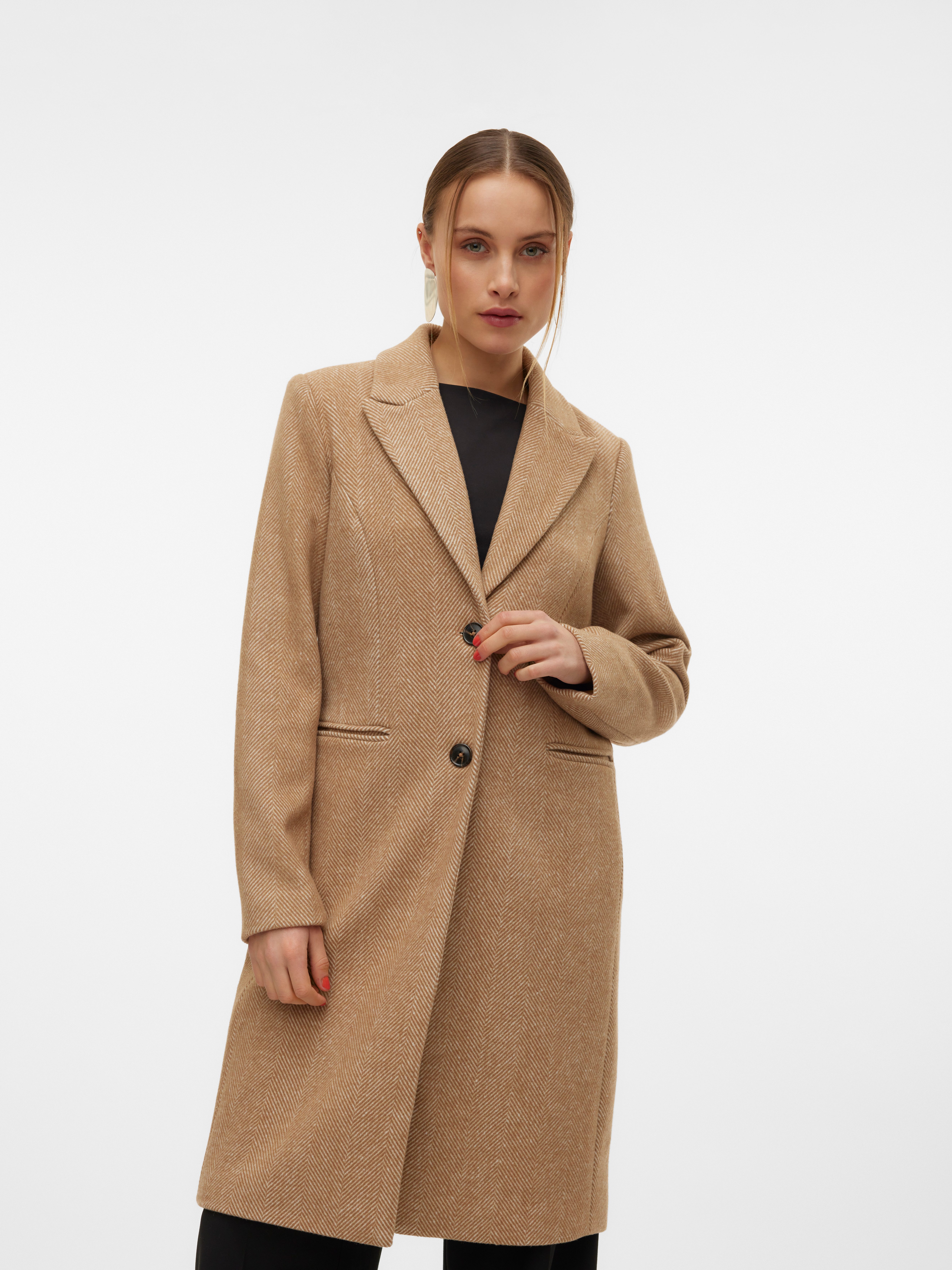 Langmantel VMBLAZA HERINGBONE LONG WOOL COAT GA BOO