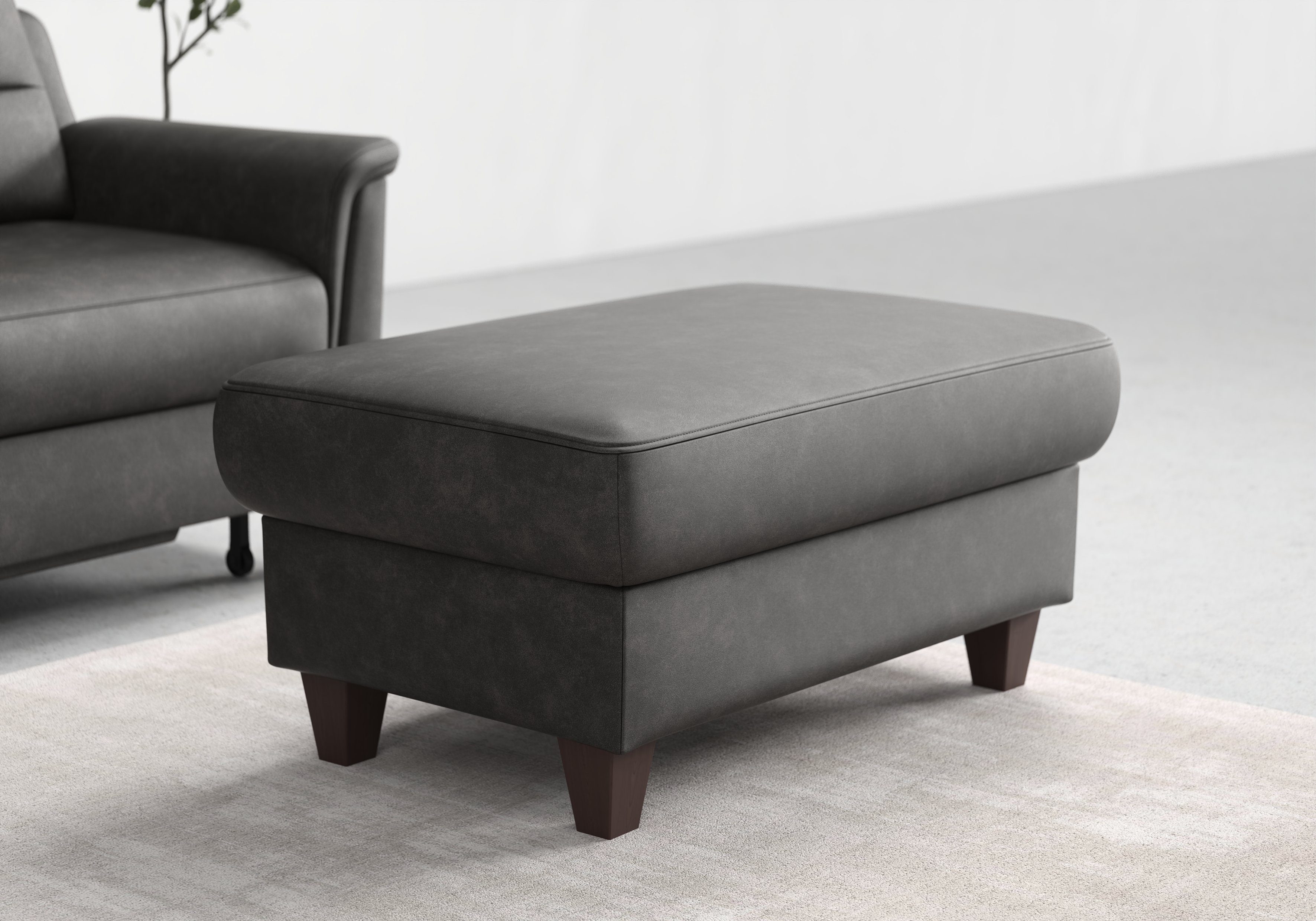sit&more Stauraumhocker Farö, mit Stauraum und Federkern und naturfarbenen Füßen