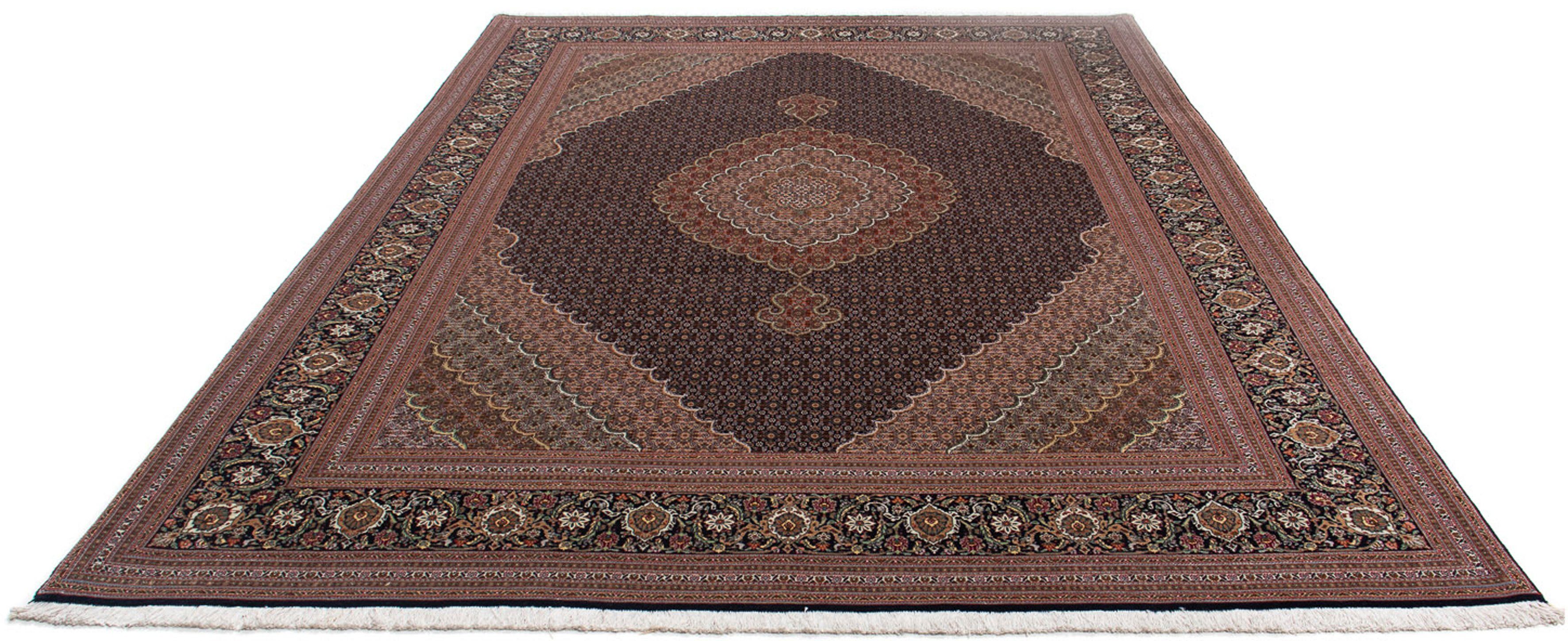 Orientteppich Perser - Täbriz - 353 x 255 cm - braun, morgenland, rechteckig, Höhe: 10 mm, Wohnzimmer, Handgeknüpft, Einzelstück mit Zertifikat