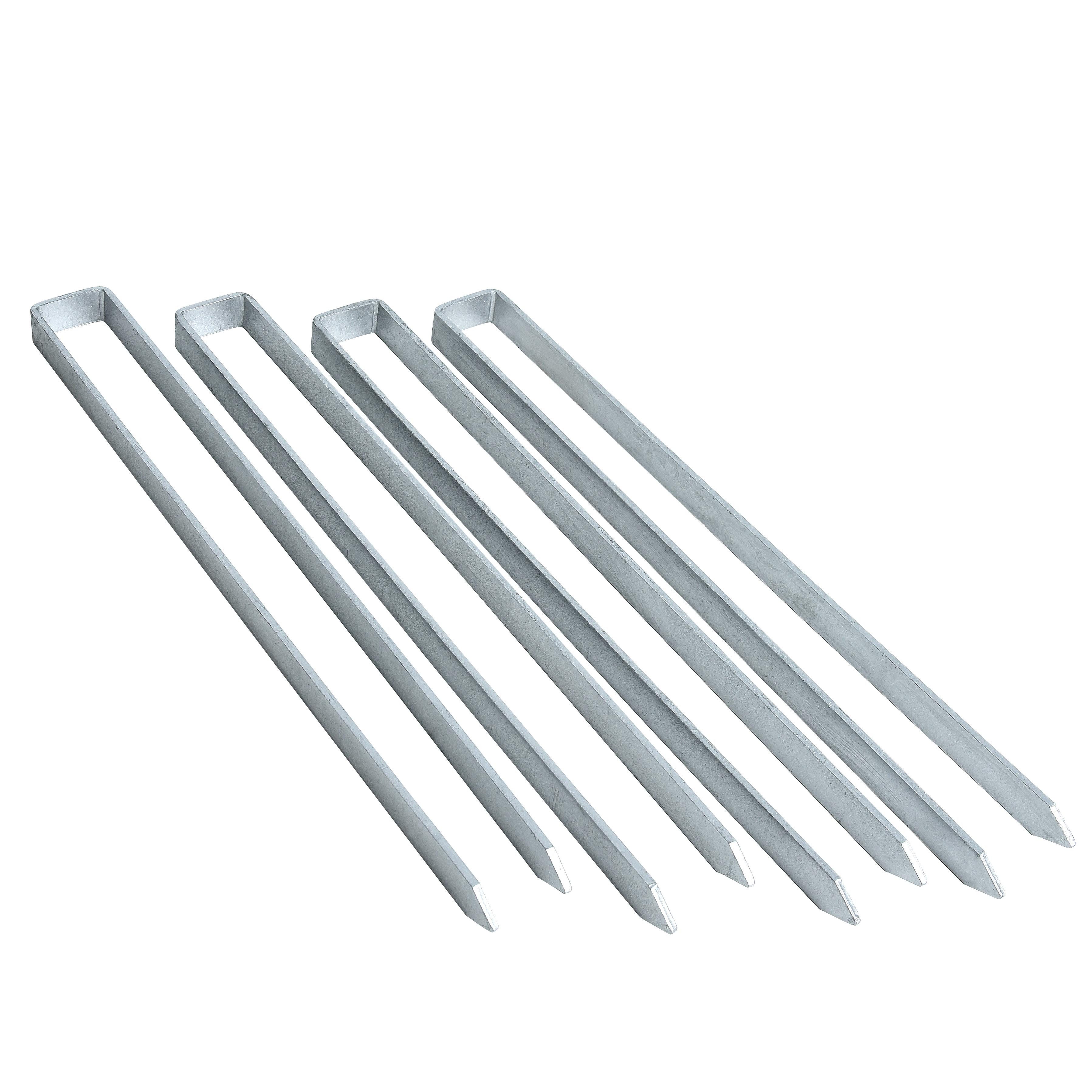 ESTEXO Bodenanker Erdanker 4er Set 40cm Erdspieß Metall Erdnagel Bodennagel Rosenbogen