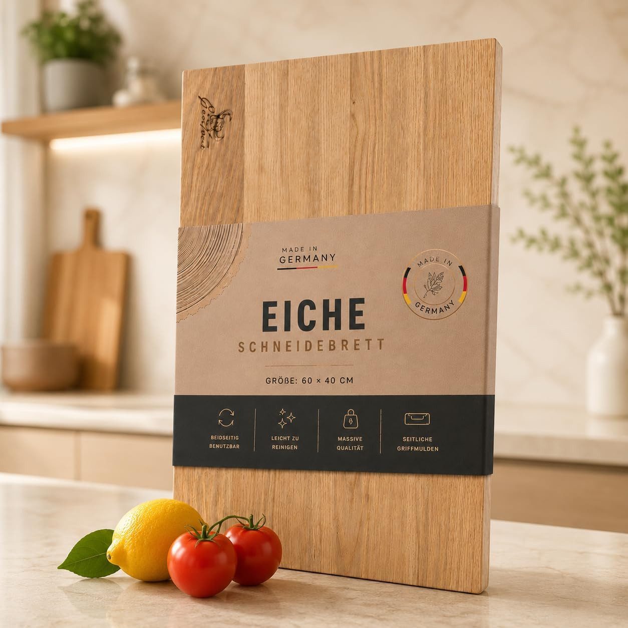 Centaur Schneidebrett aus heimischen Holz, Schneidebrett, Eiche, Hochwertiges heimisches Holz, Handarbeit