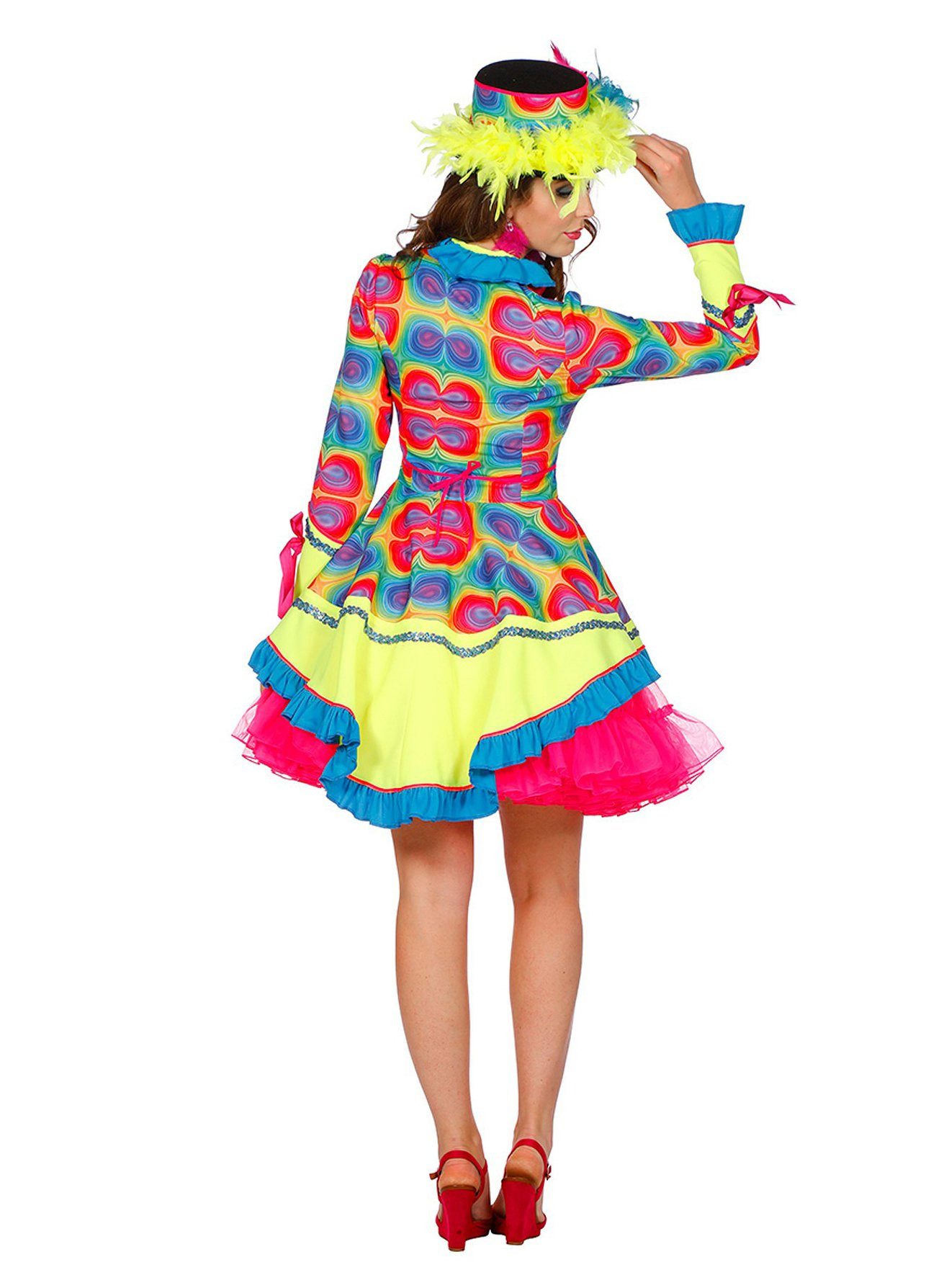 Metamorph Kostüm Glow in the Dark Damenmantel Karneval, Wenn die Karnevalssitzung mal etwas psychedelischer ausfallen soll ...