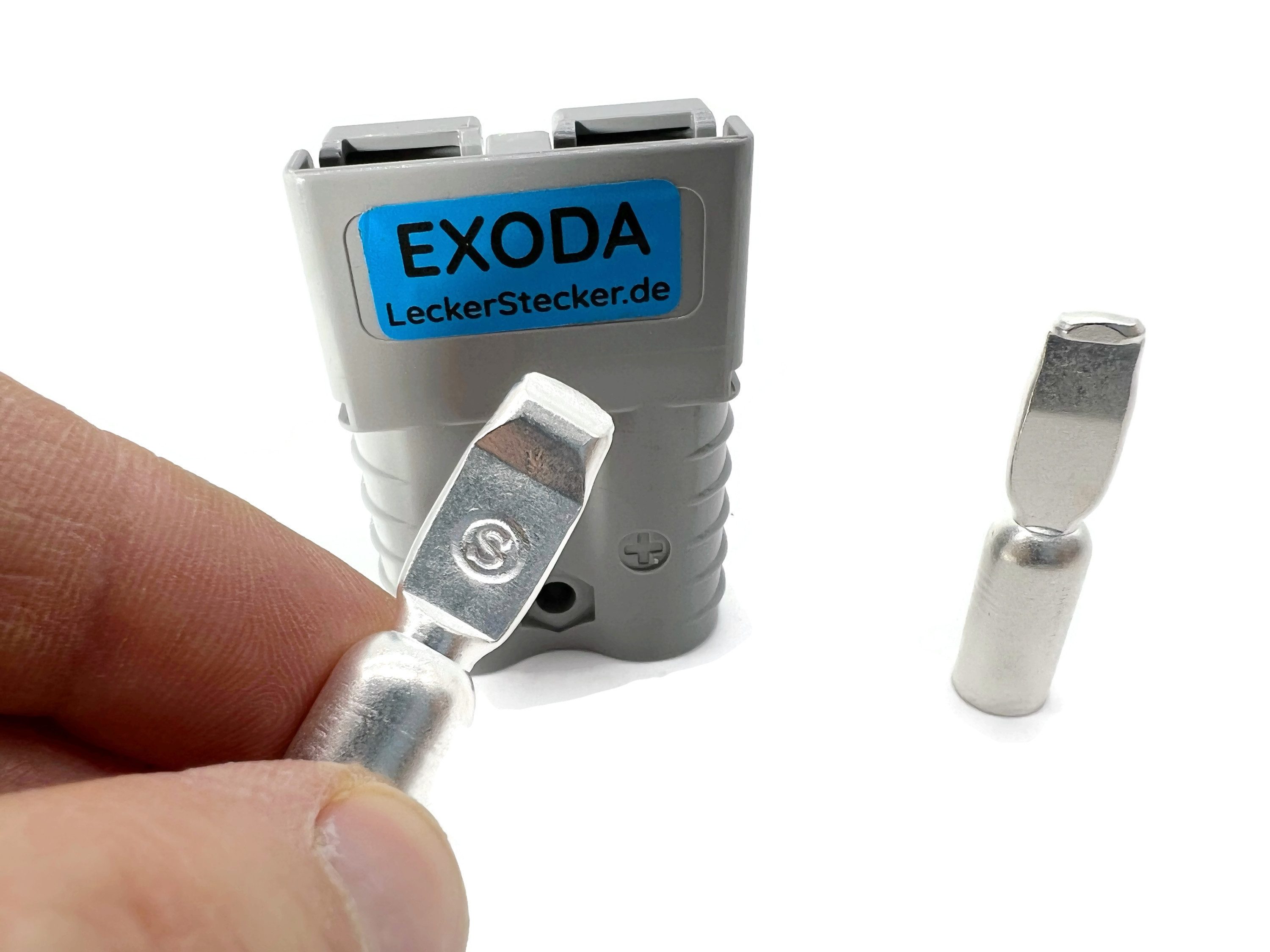 eXODA Кабельный разъем-Меню Batterie Stecker 120A 35 mm² grau für Gabelstapler Kabel, Einzelstecker