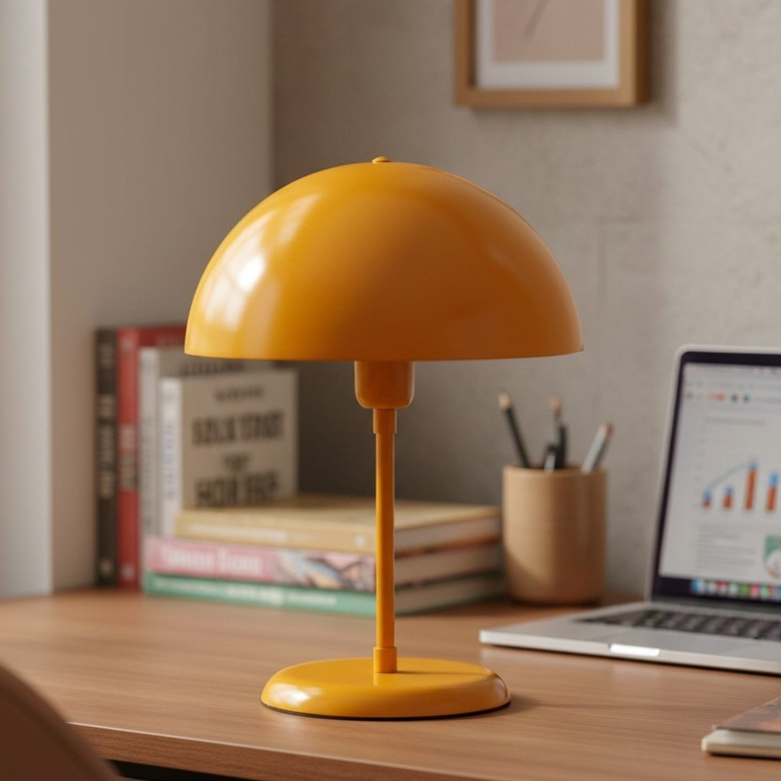 Bamyum Tischleuchte Pilz Lampe Mit Kabel Lipeo 25 cm Metall Retro Kleine Lampe, ohne Leuchtmittel