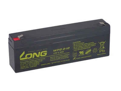 Kung Long WP2.2-12 12V 2,2Ah AGM Blei Batterie wartungsfrei VdS Bleiakkus 2200 mAh, dauerstromfähig, VdS-Geprüft