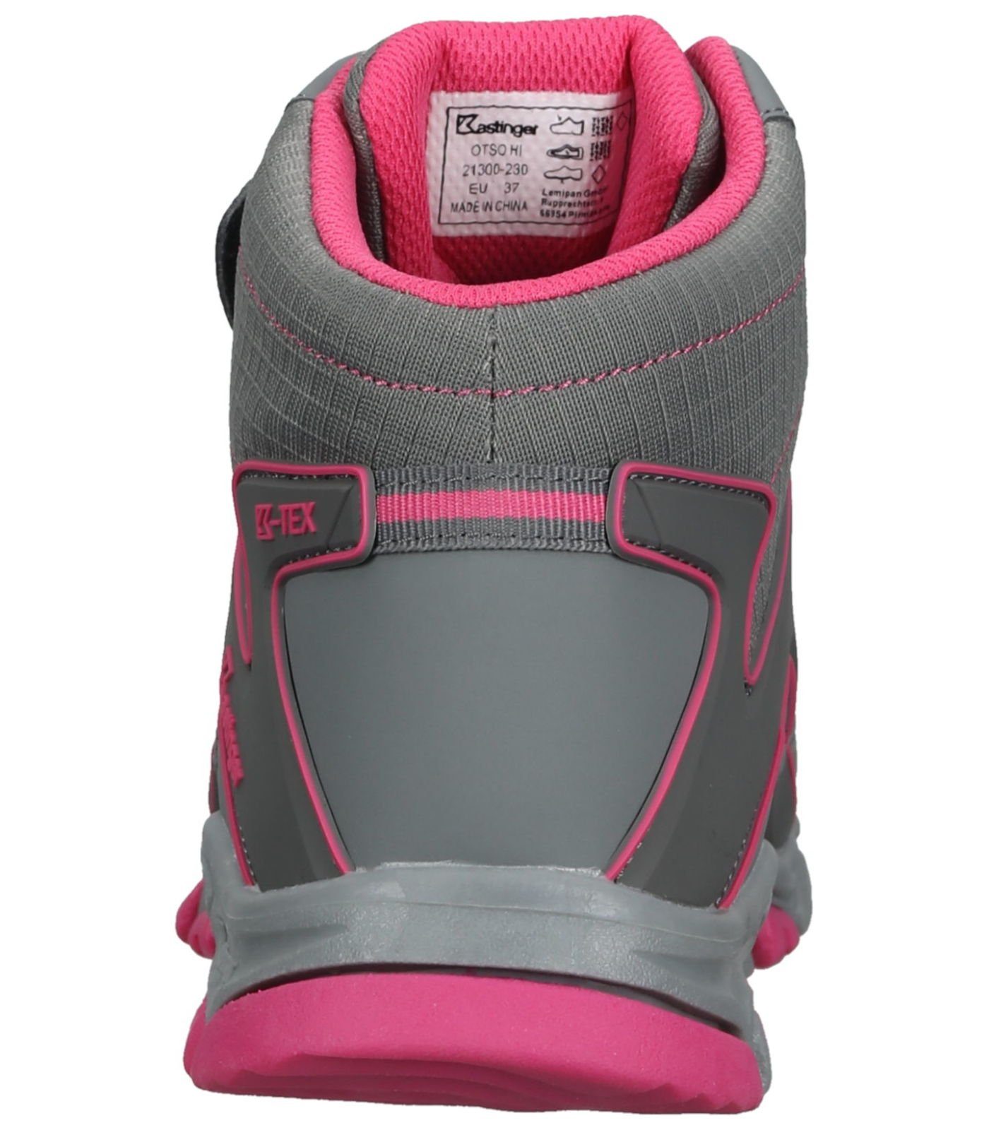 Grau Kastinger Lederimitat Wanderschuhe Pink Trekkingschuh