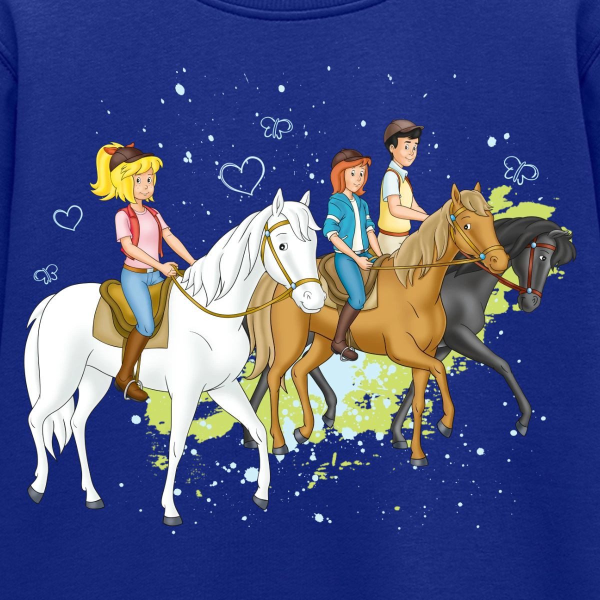 Spreadshirt Sweatshirt Bibi Und Tina Ausritt Mit Alexander Falkenstein Kinder Premium Pullove (1-tlg)