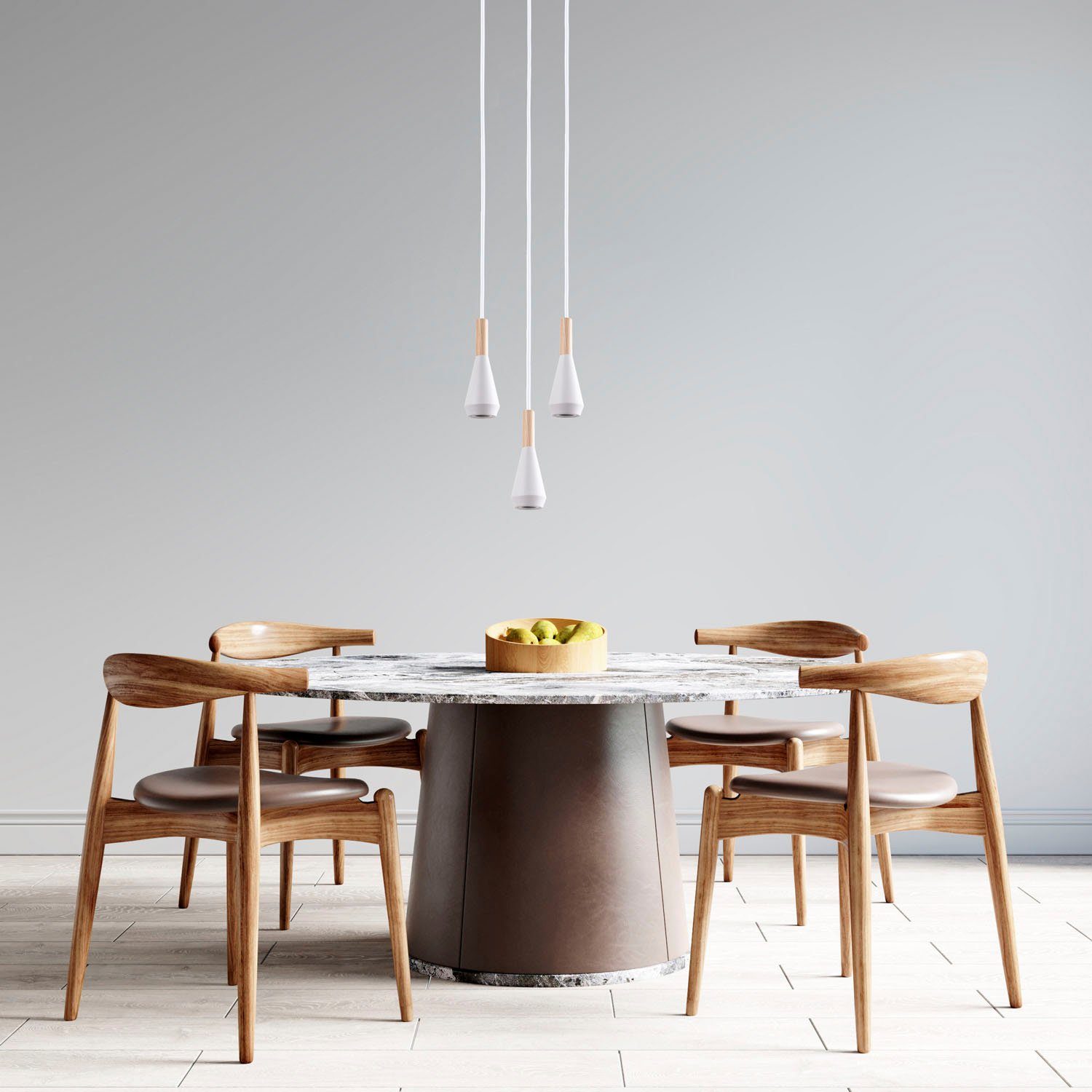 Metall Wohnzimmer Klein Home ohne Leuchtmittel, Paco Esszimmer Modern Pendelleuchte Holz Trichterform MORA, GU10