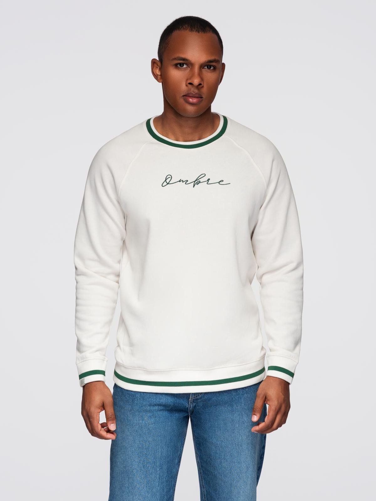 OMBRE Sweatshirt Herren-Sweatshirt mit Raglanärmeln und kontrastierenden Details