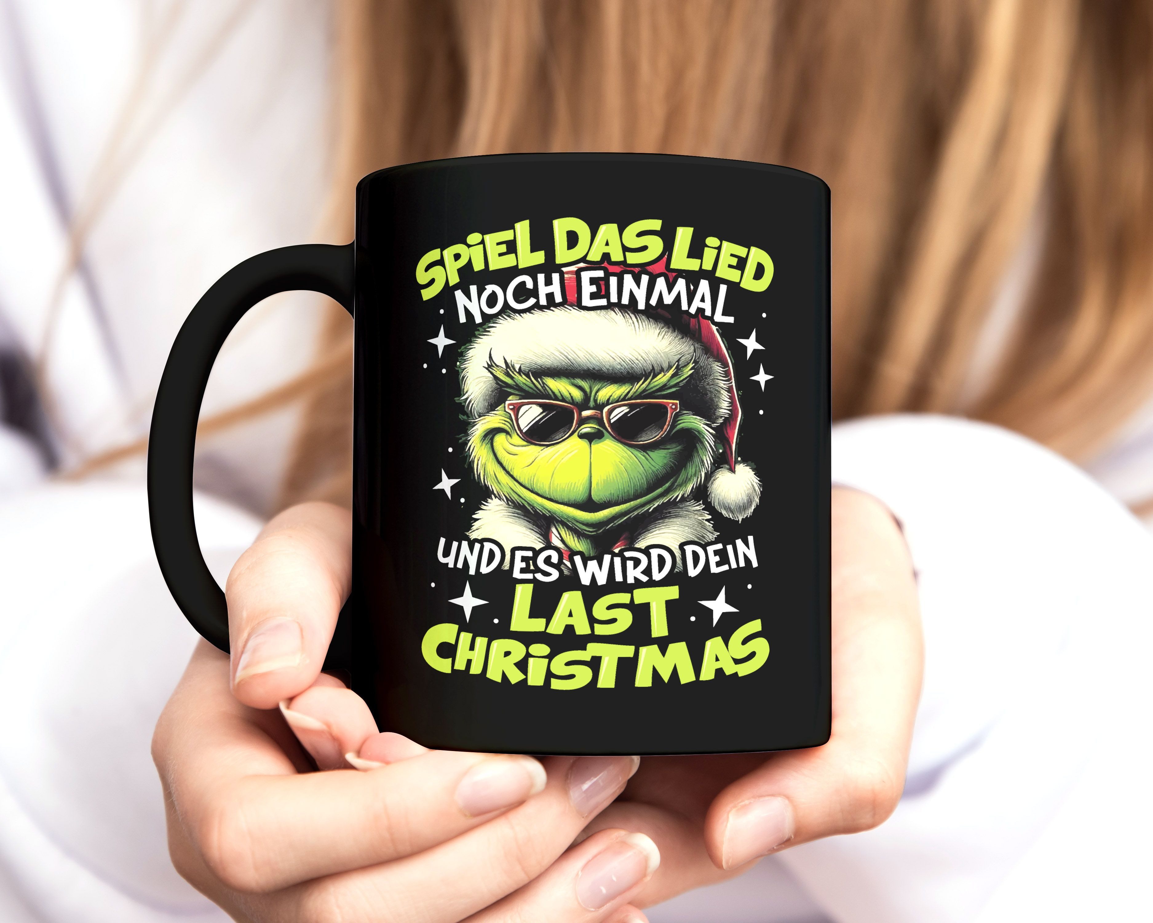 MoonWorks Tasse Tasse Weihnachten Grinch Geschenkidee Weihnachtsmuffel Kaffebecher, Keramik – Bild 4 von 4