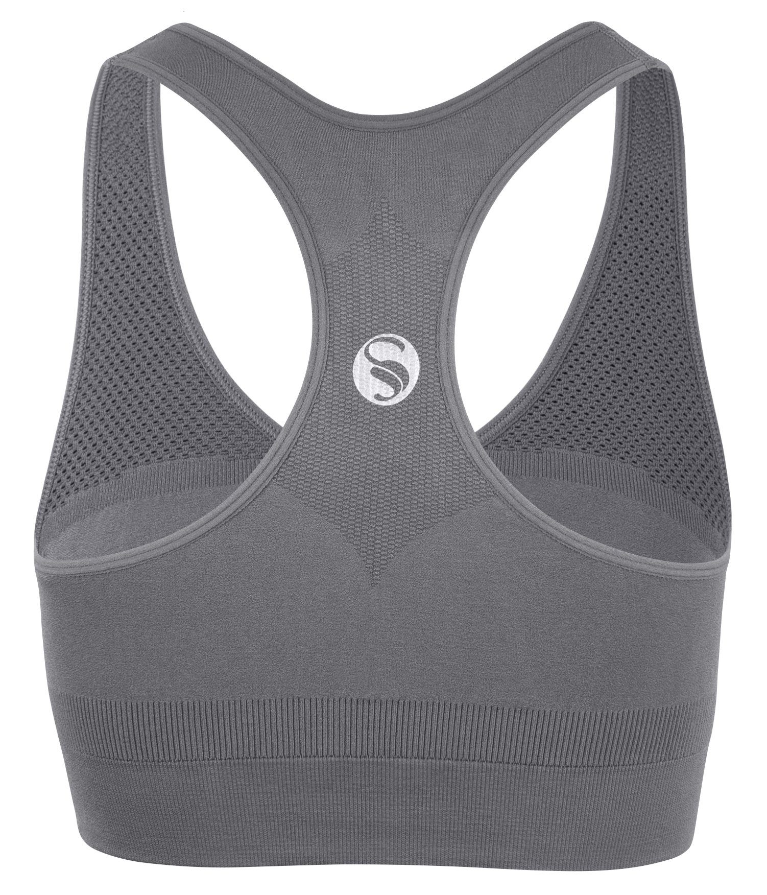 Stark Soul® Sport-BH Bra Light BH, Doppellagiges Dunkelgrau Sport Support doppellagig, für - Material Damen