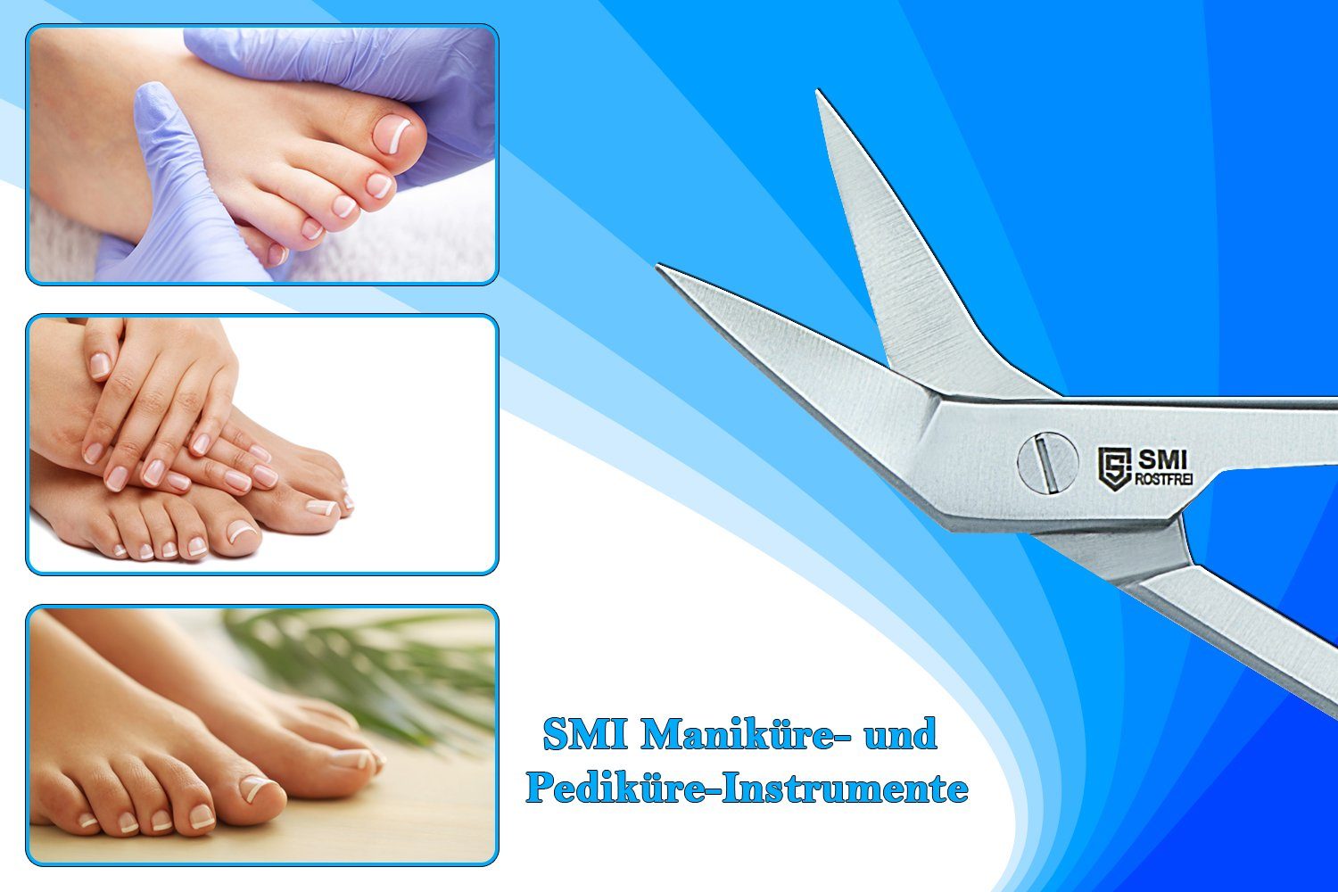 SMI Nagelschere 18 cm Fußnagelschere Langen Griff Senioren Fußschere Nagelschere