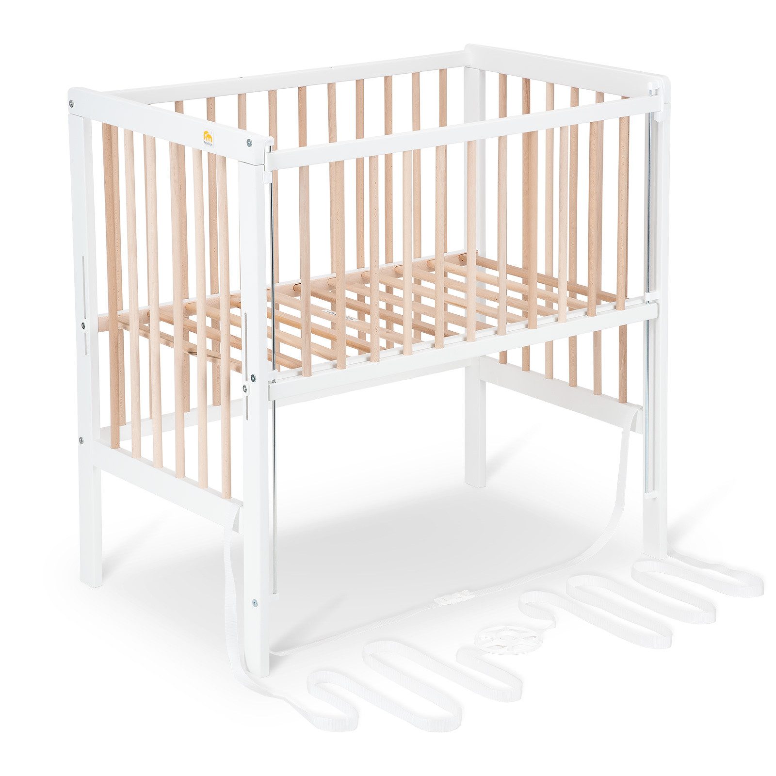 FabiMax Beistellbett Flex weiß / natur günstig online kaufen
