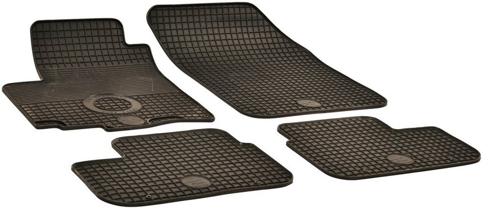 WALSER Passform-Fußmatten (4 St), für Opel, Suzuki Agila, Splash Schrägheck,  für Suzuki Splash 01/2008-Heute, Opel Agila 04/2008-10/2014