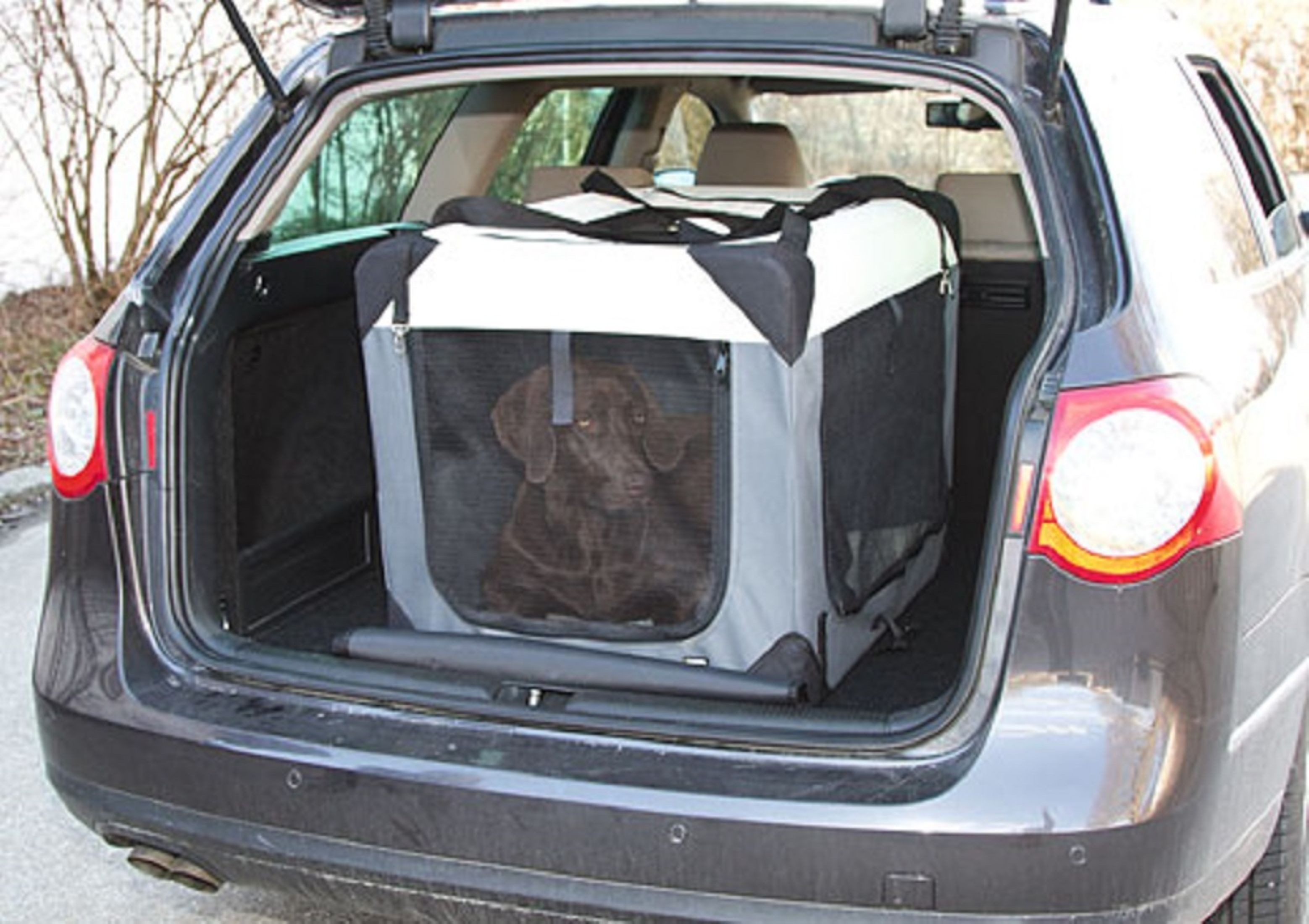 Kerbl Tiertransportbox Kerbl Transportbox Journey 81x58x58cm grau/beige 80598
