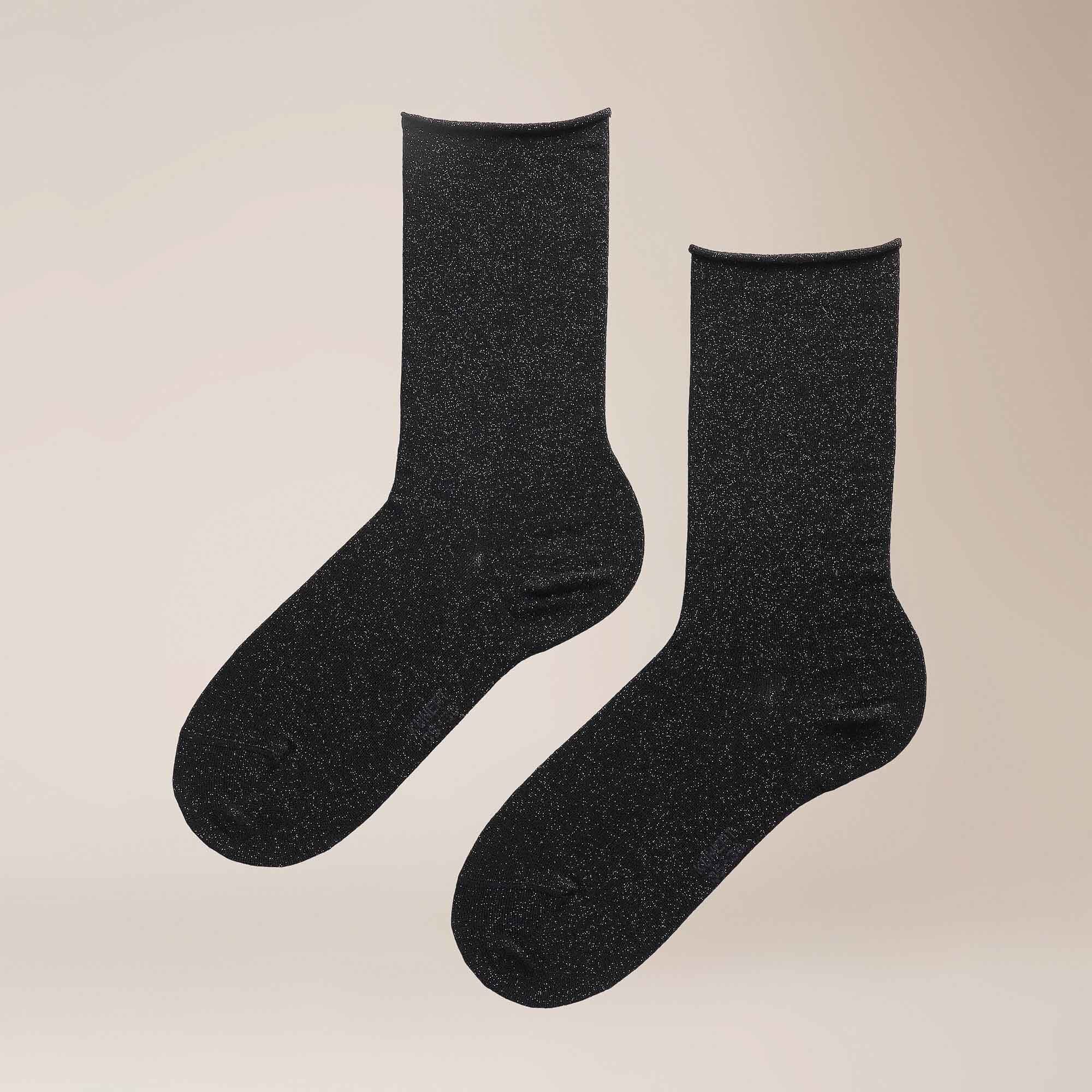KUNERT Basicsocken Sparkling Citynight (1-Paar) Носки mit Glanz und Rollrand