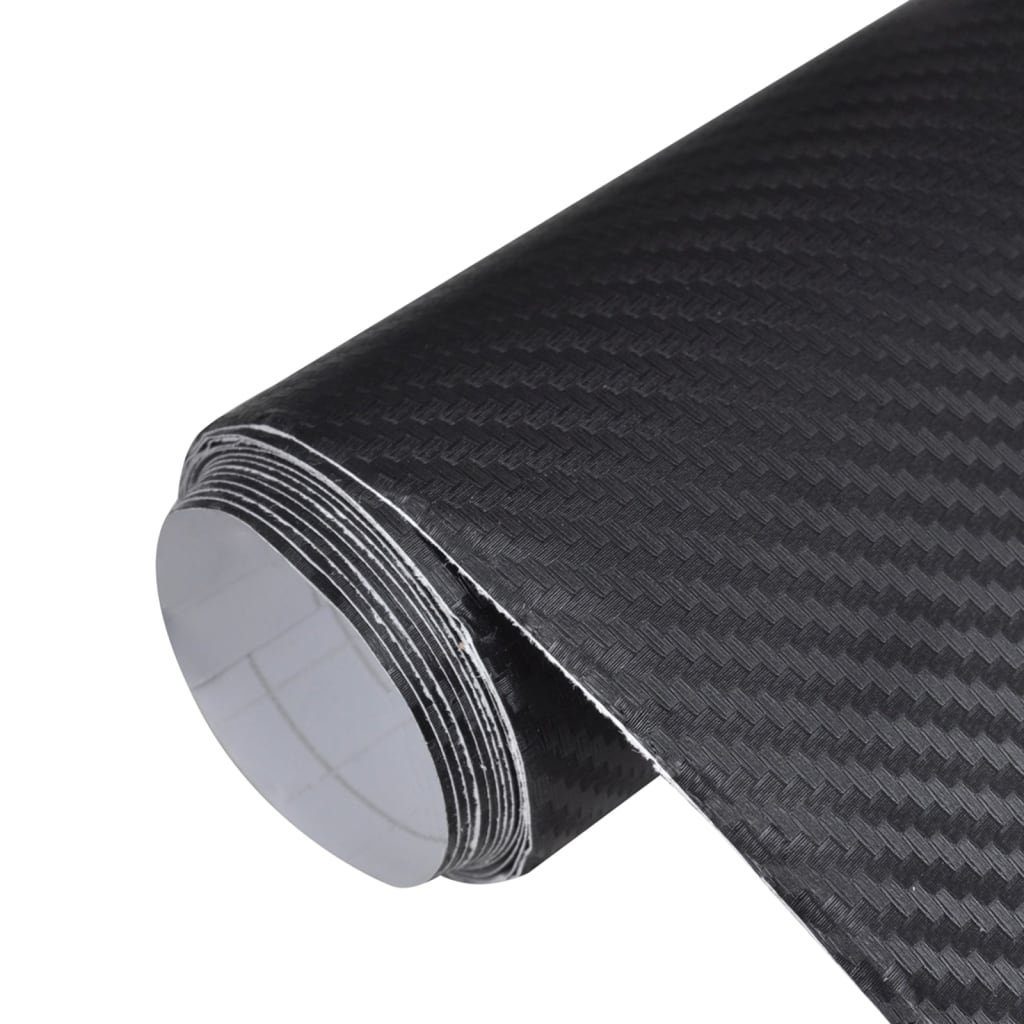 Aufkleber Autofolien 2 Stk. 3D Schwarz 100x150 cm+50x150 cm, (2tlg)