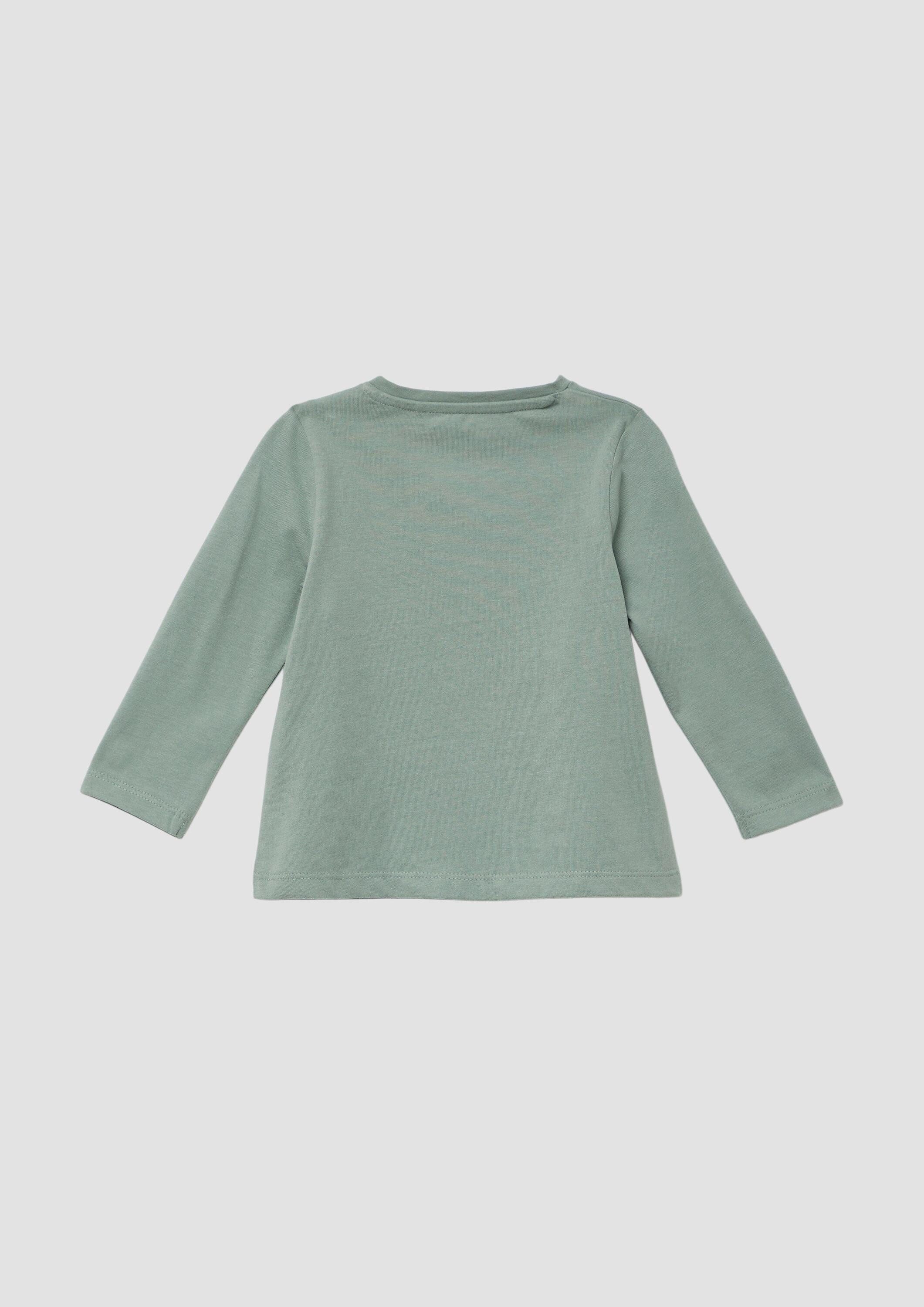 s.Oliver Langarmshirt T-Shirt Longsleeve in A-Form mit gestickten Patches
