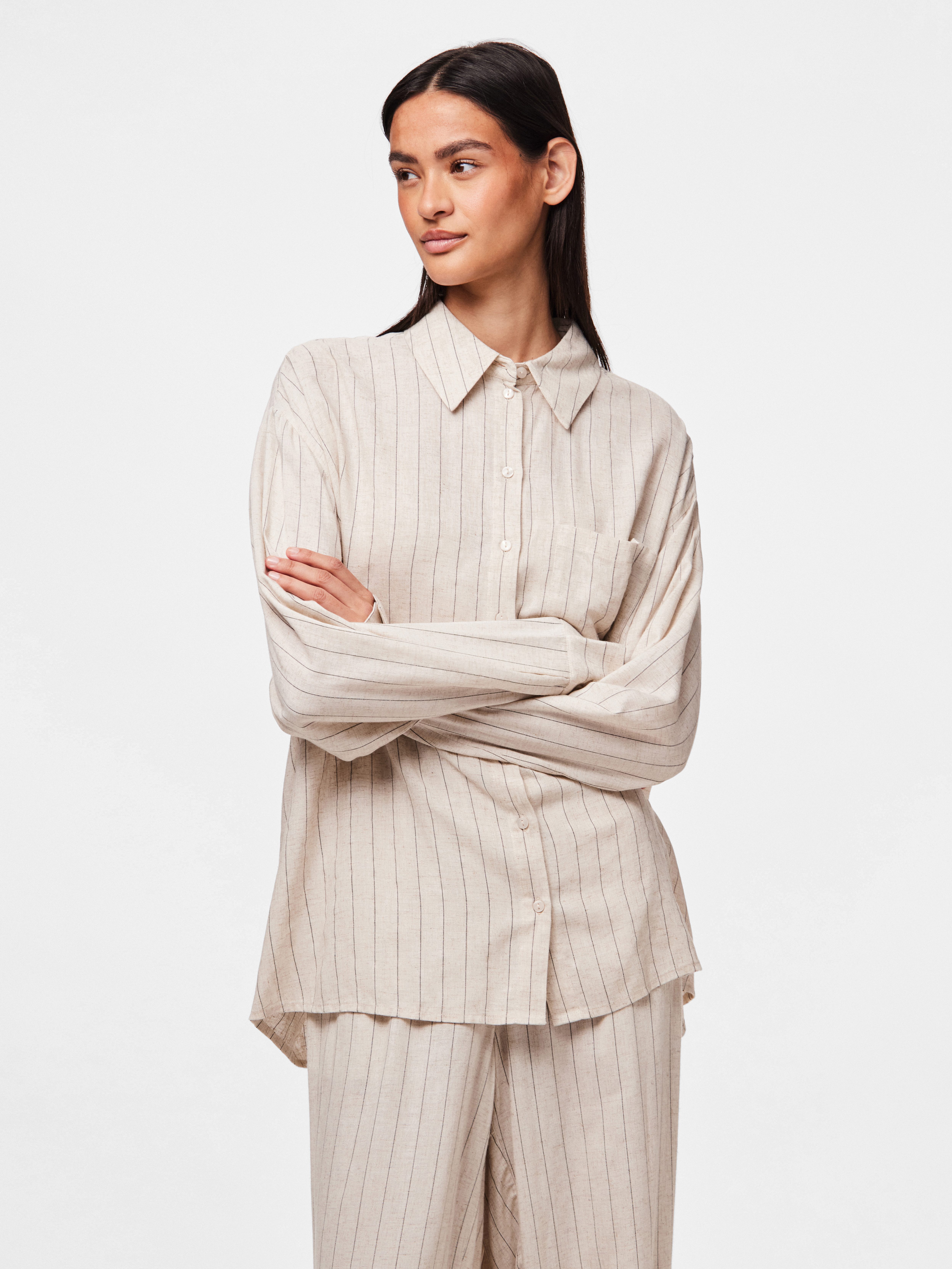 pieces Hemdbluse PCPIA LS LOOSE SHIRT günstig online kaufen