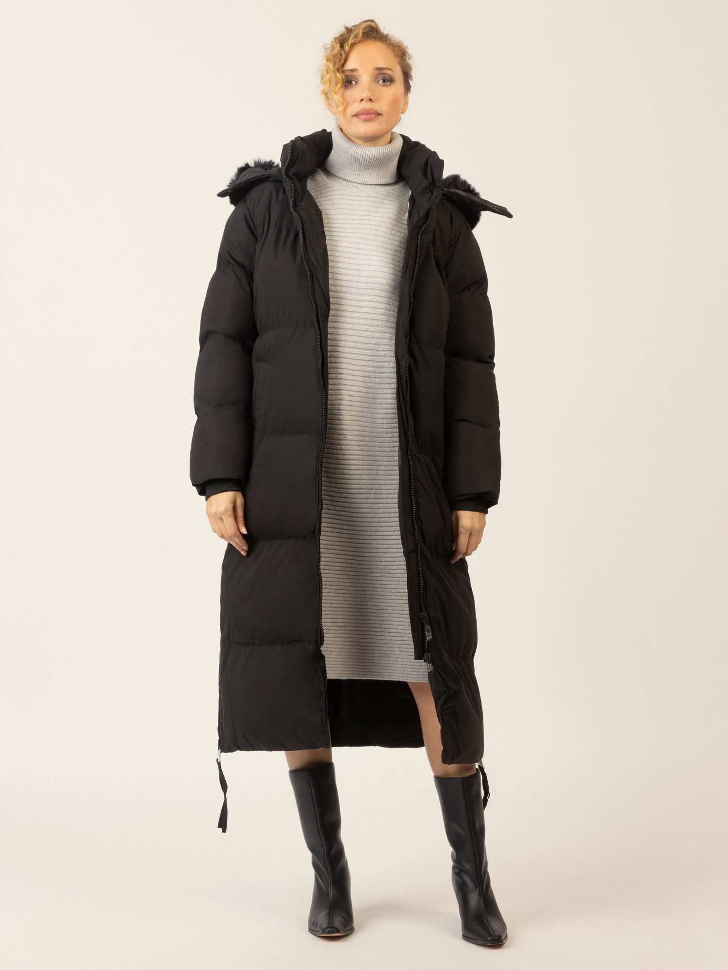 Apart Wintermantel mit Reißverschluss für kalte Tage mit Komfort und Stil