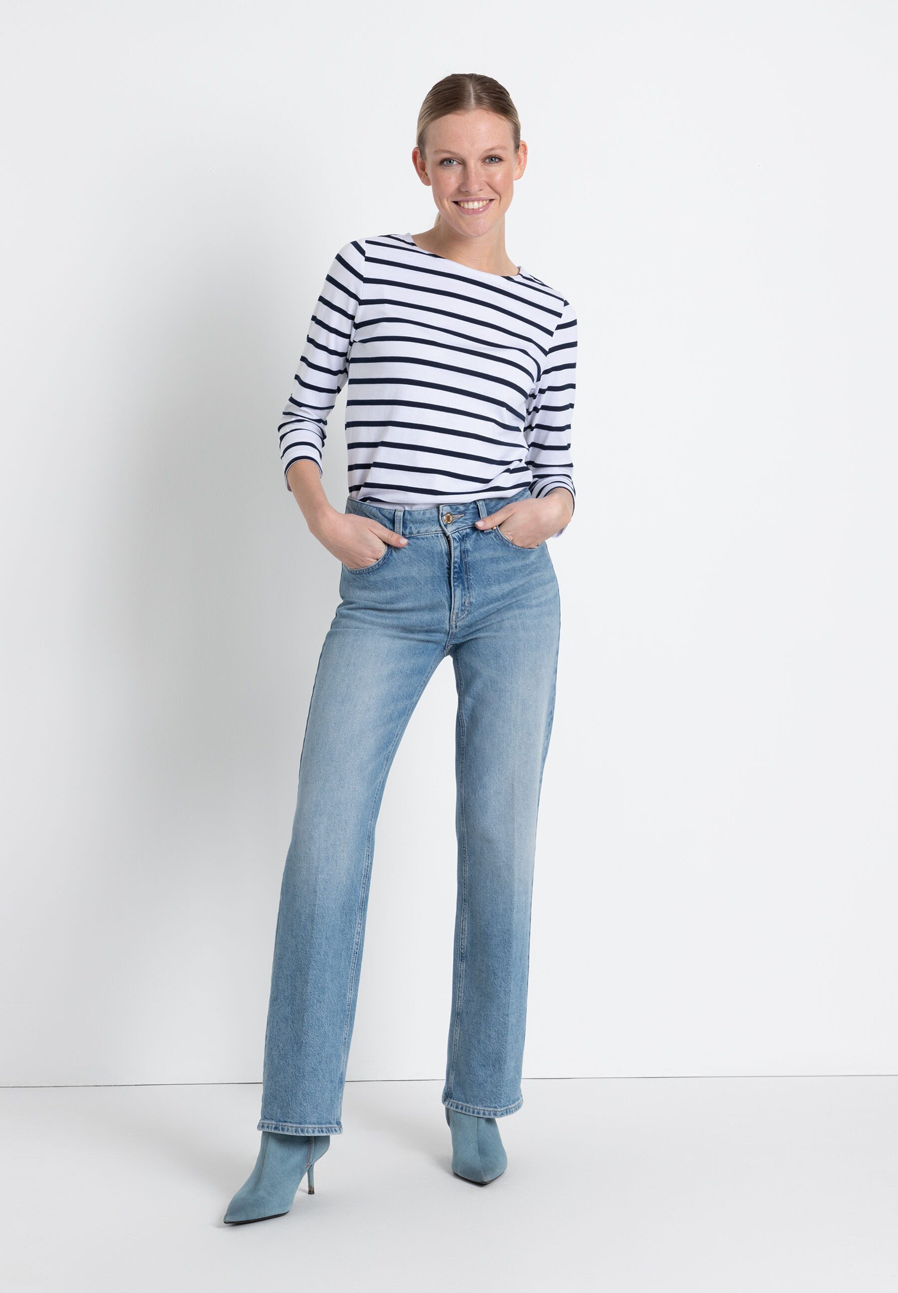 MORE&MORE 3/4-Arm-Shirt Streifenshirt günstig online kaufen