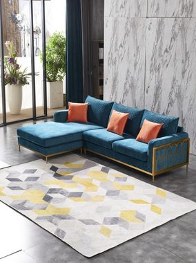 JVmoebel Wohnzimmer-Set, Stoff Modern Couch Wohnlandschaft Textilsofa Sofagarnitur Sofa L-Form