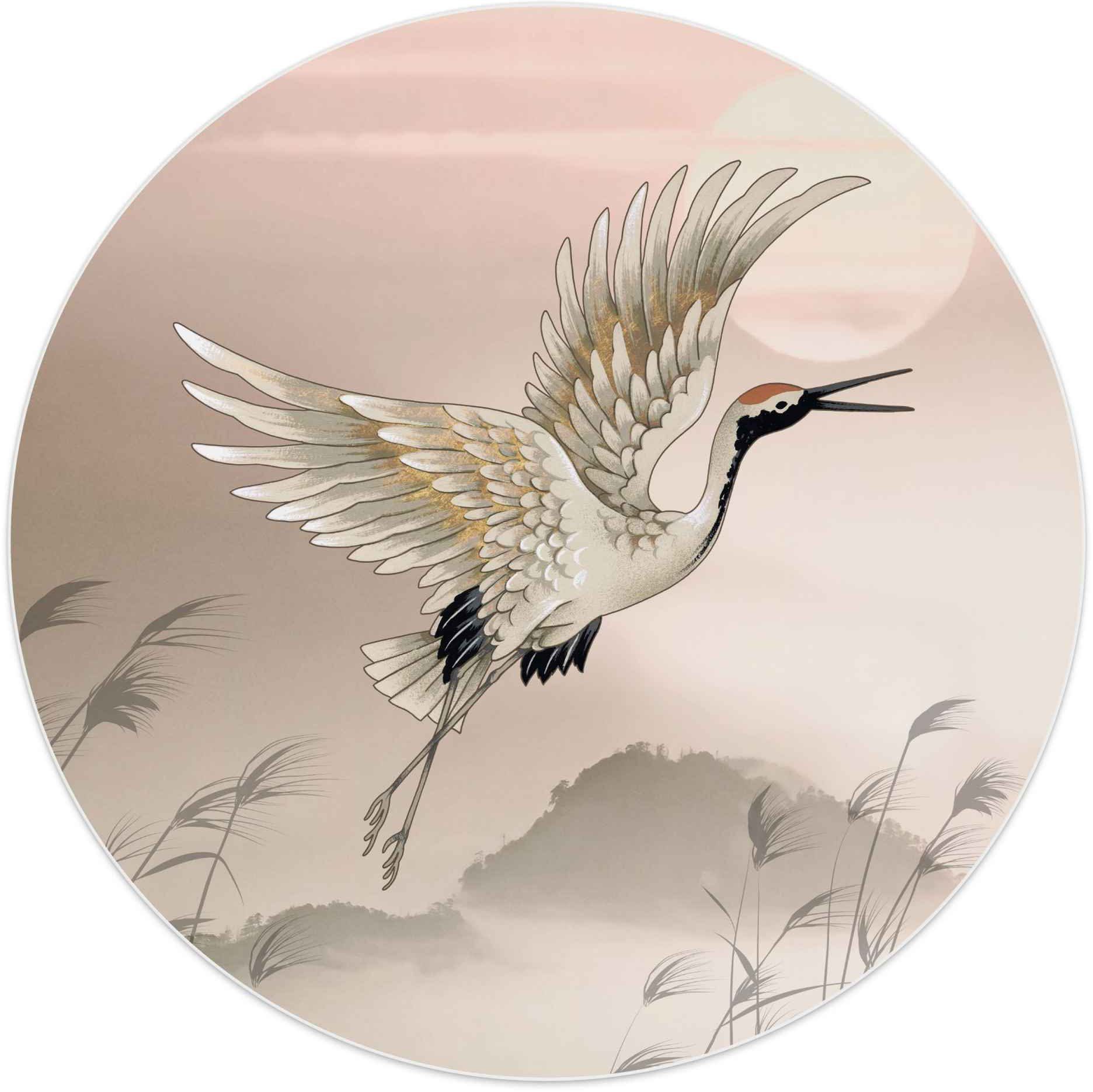 Reinders! Wandbild Wandbild - Vögel Japan Kranich Kunst, St) (1