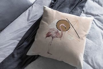 Sinus Art Dekokissen Dekokissen Kissen Eauzone Aquarell Motiv Flamingo Pastelltöne Dekorativ Kunstvoll Schön