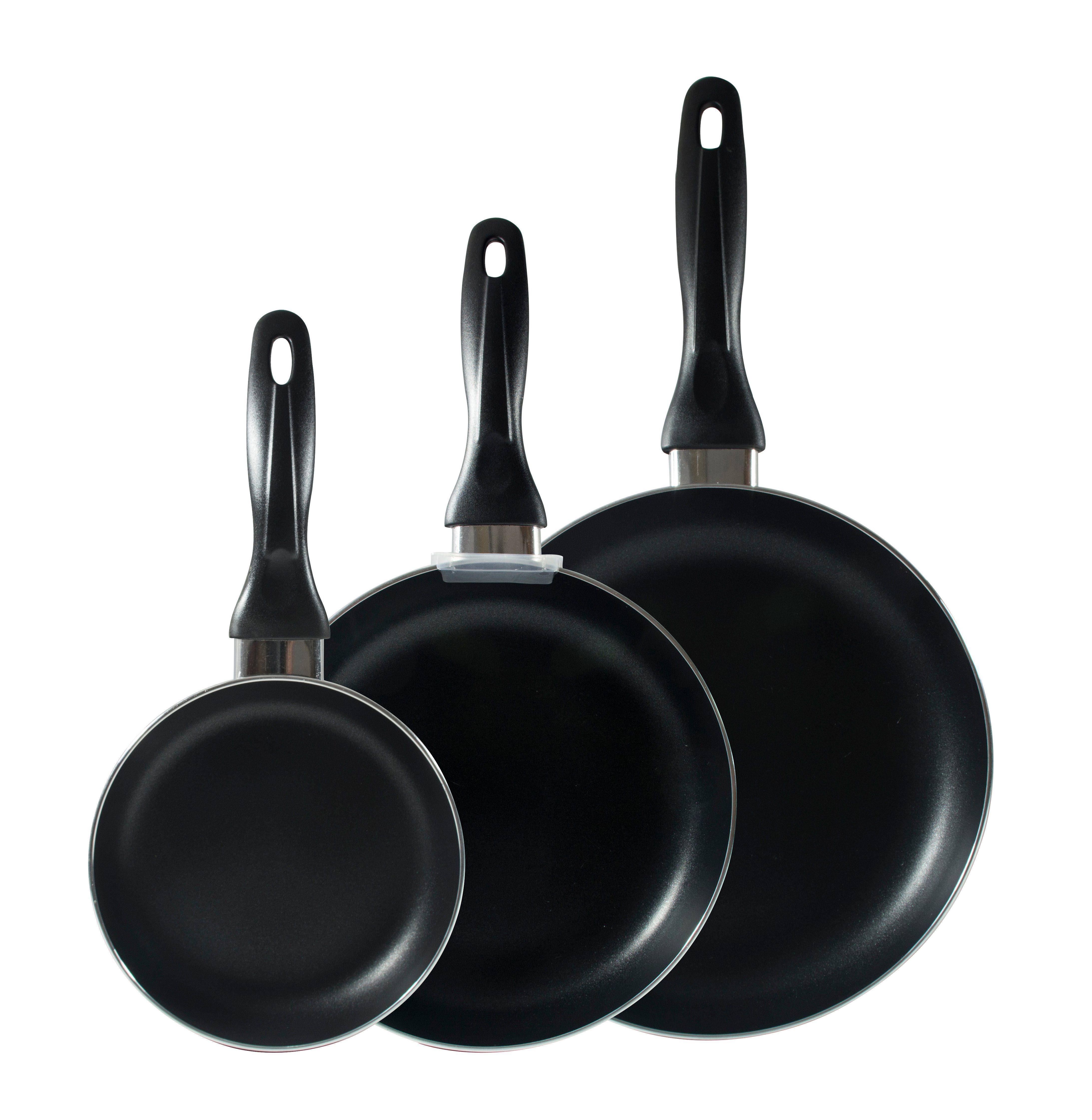 San Ignacio Pfannen-Set 3-tlg. Bratpfannen-Set mit Antihaft-Beschichtung SG-6811-BK-6, Aluminium
