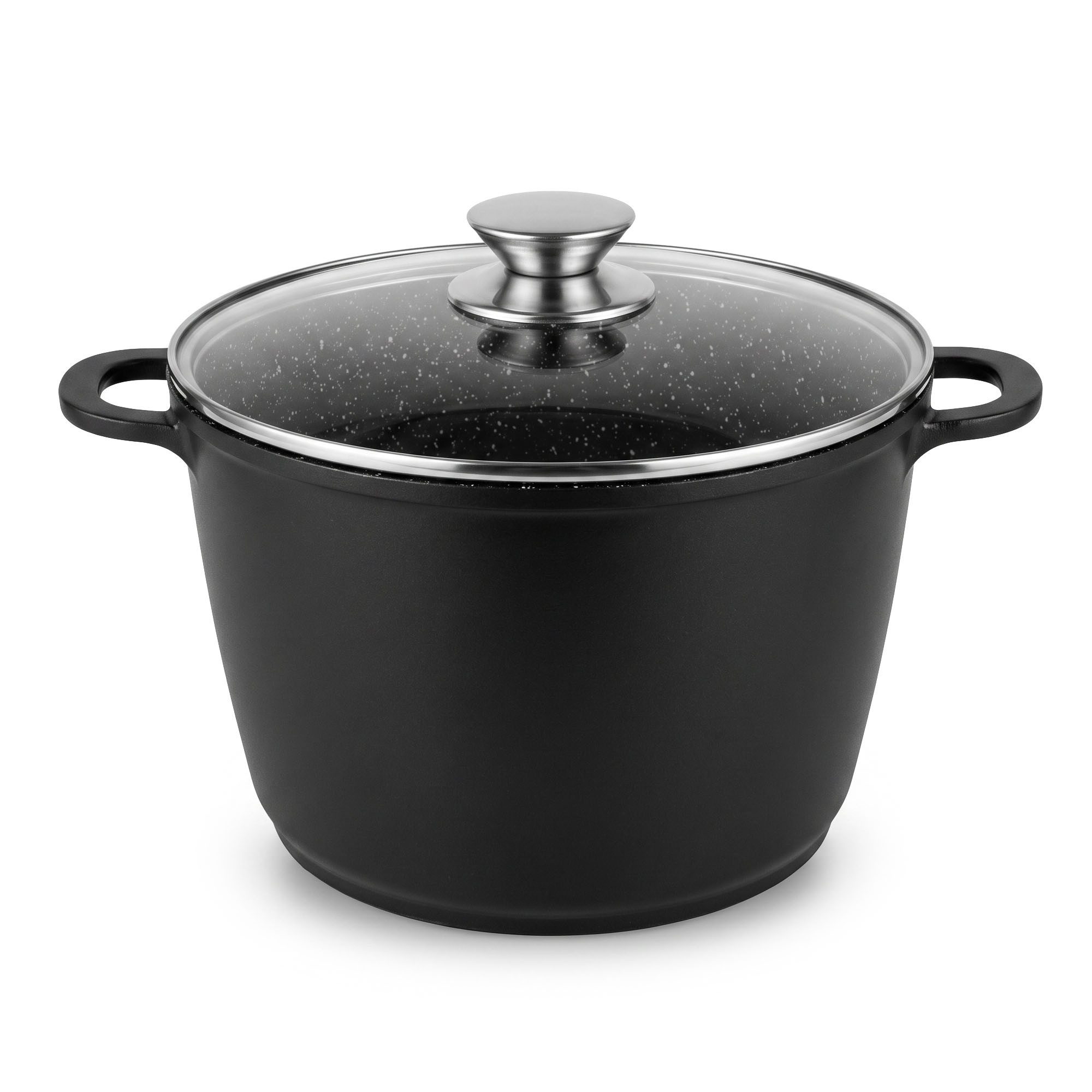 4BIG.fun Kochtopf Kochtopf 10 L mit Glasdeckel Ø28 cm Induktion Suppentopf Schmortopf, Aluguss