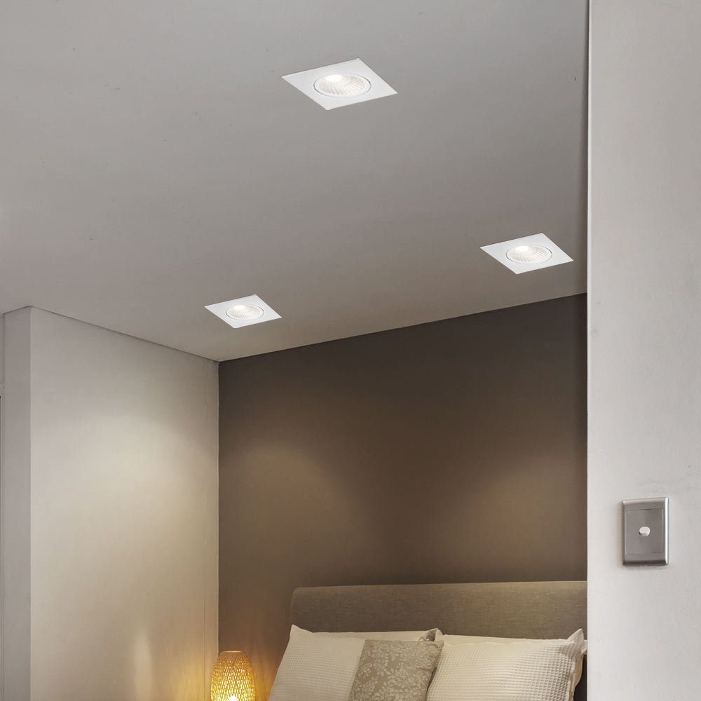 etc-shop LED Einbaustrahler, Leuchtmittel inklusive, Warmweiß,  Einbaustrahler LED Deckenleuchte Schlafzimmer Deckenlampe
