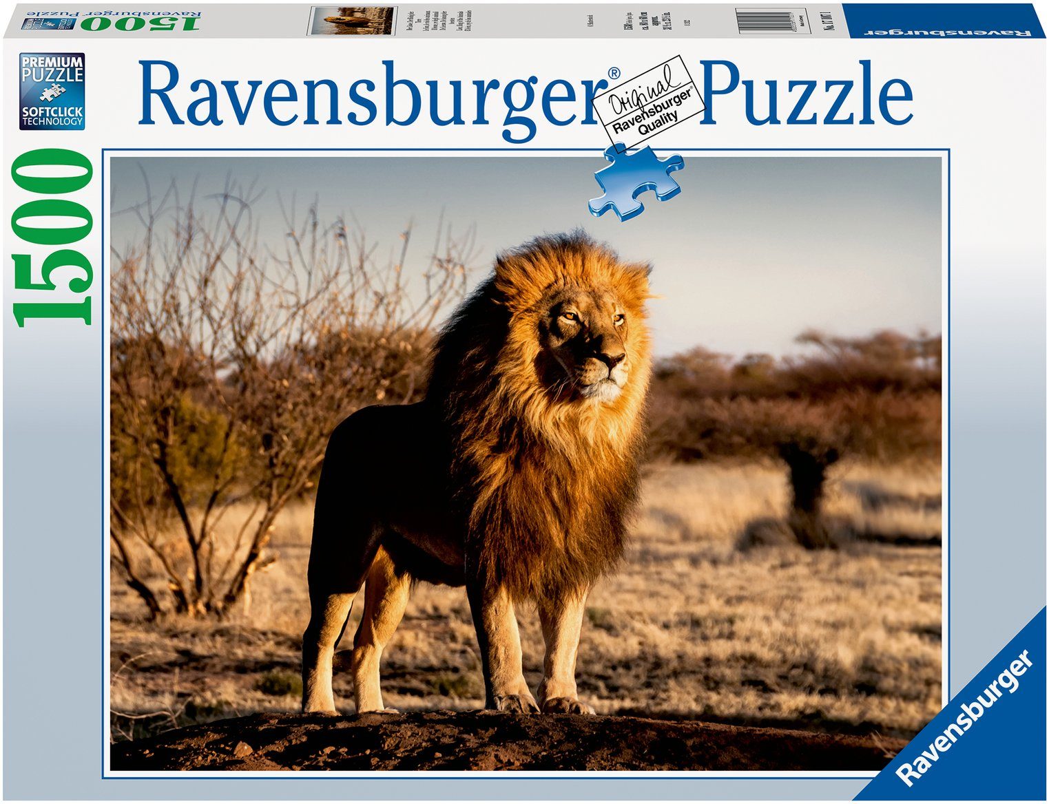 Ravensburger Puzzle Der Löwe - Der König der Tiere, 1500 Puzzleteile, Made in Germany, FSC® - schützt Wald - weltweit