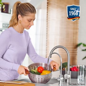 BRITA Küchenarmatur mypure P1 (Armatur, Kartusche, Filterkopf, Halterung, Schläuche, Adapter, T-Stück) reduziert Kalk, Chlor, Blei & Kupfer im Leitungswasser