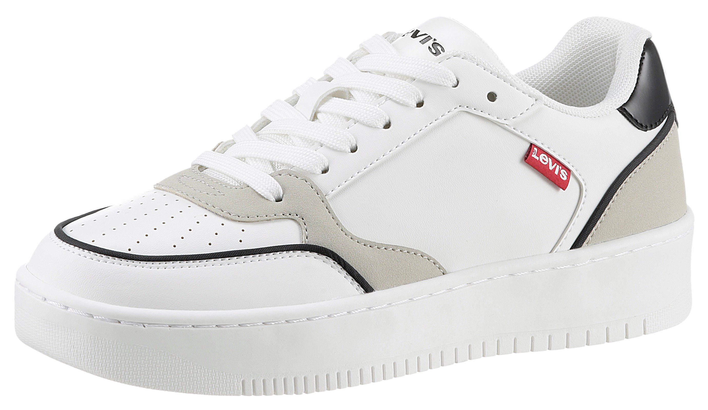 Levi's® PAIGE Plateausneaker mit typisch rotem Label, Freizeitschuh, Halbschuh, Schnürschuh