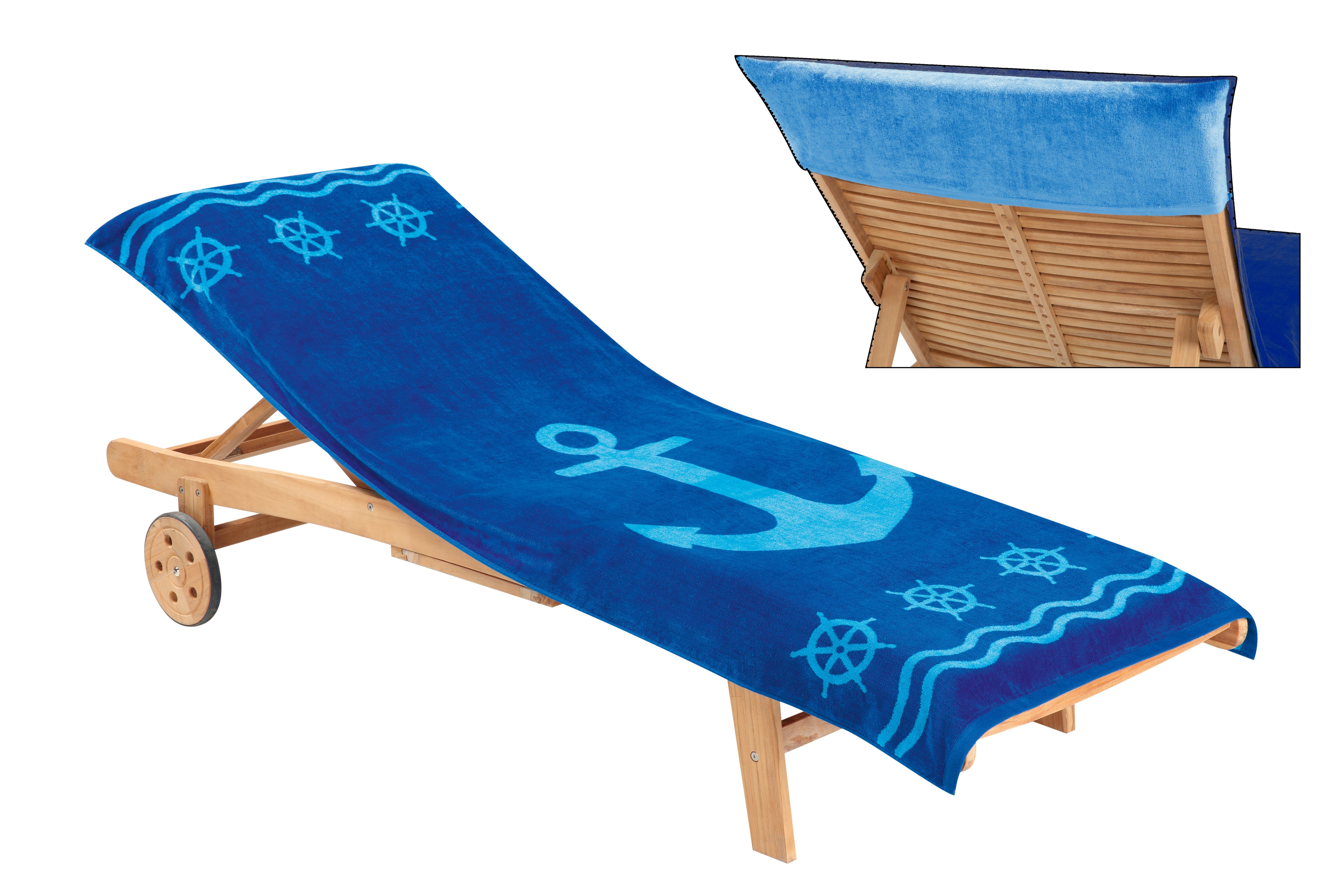 Delindo Lifestyle Liegenauflage Tropical Liegenauflage ANKER, (1 St), Jacquard-gewebtes Motiv