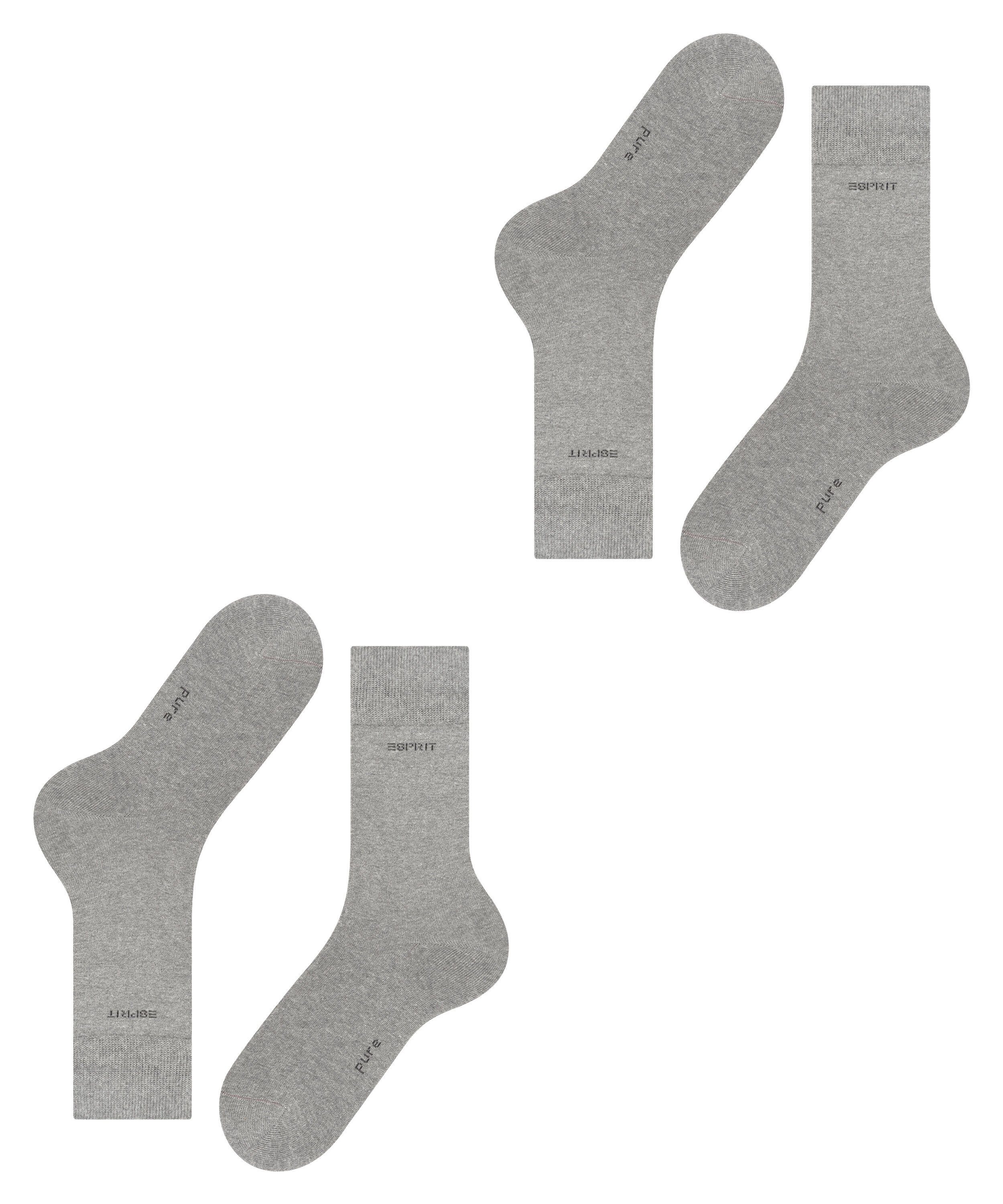 Socken Basic Esprit (3390) light greymel. (2-Paar) 2-Pack Uni