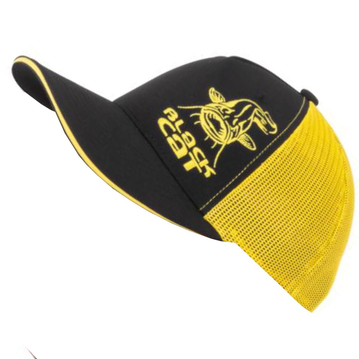 Black Cat Trucker Cap Black Cat Black and Yellow Trucker Cap - Angelcap