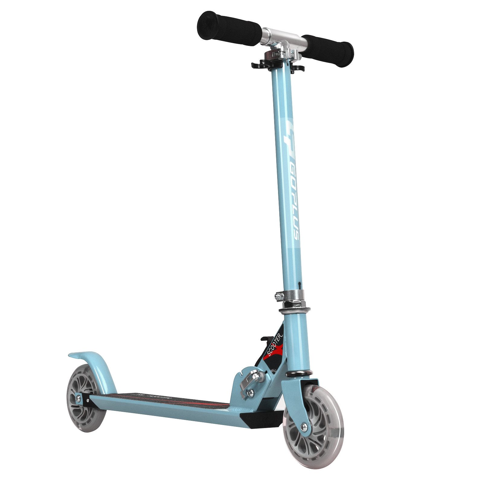 COSTWAY Scooter Kinder Cityroller, höhenverstellbar, klappbar, mit 2