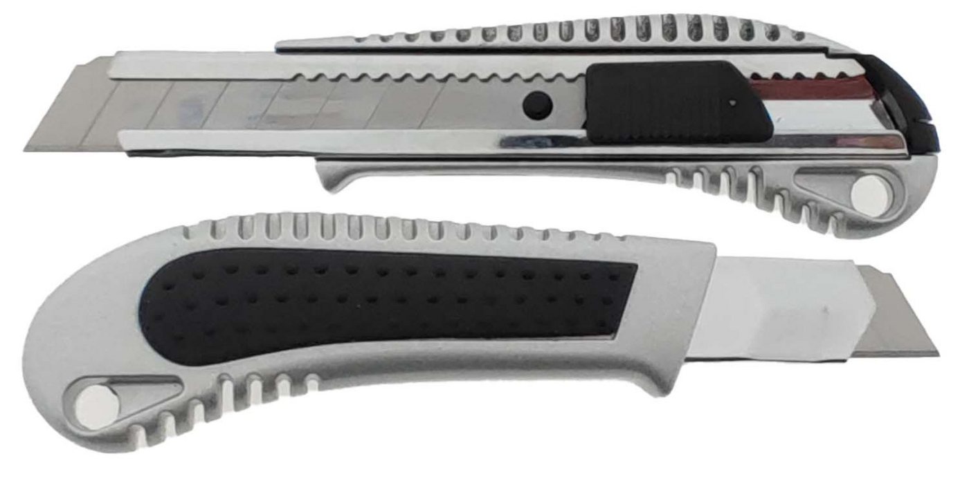 Thumbnail - varivendo Cuttermesser 12 x Profi Cuttermesser 18mm aus Aluminium, (Stück, 12-tlg., Cuttermesser), Teppichmesser Cutterm...