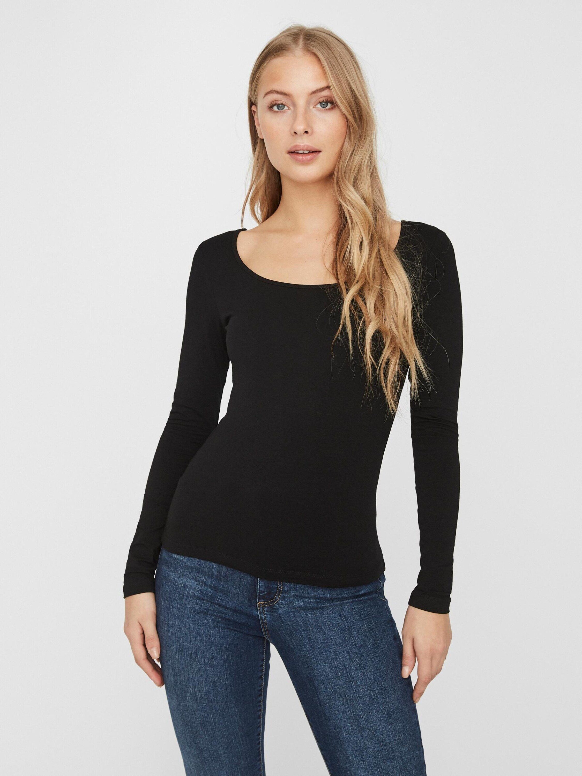 Vero Moda Langarmshirt Maxi (1-tlg) Plain/ohne Details günstig online kaufen