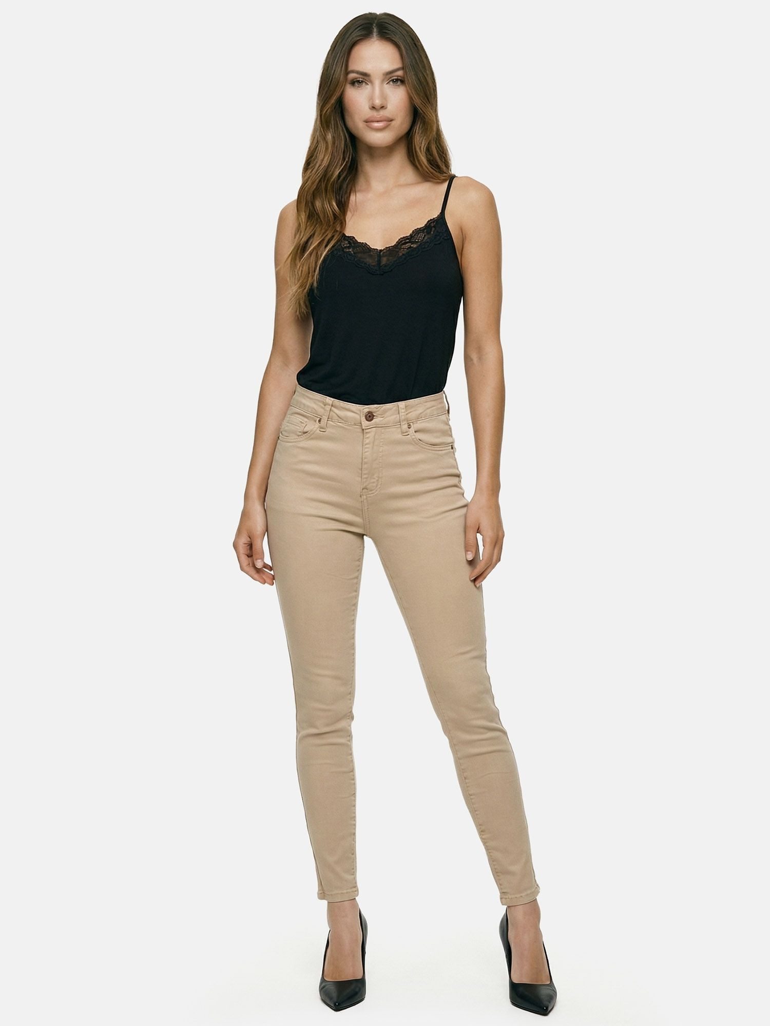 Tazzio High-waist-Jeans F138 Damen Skinny Fit Jeanshose