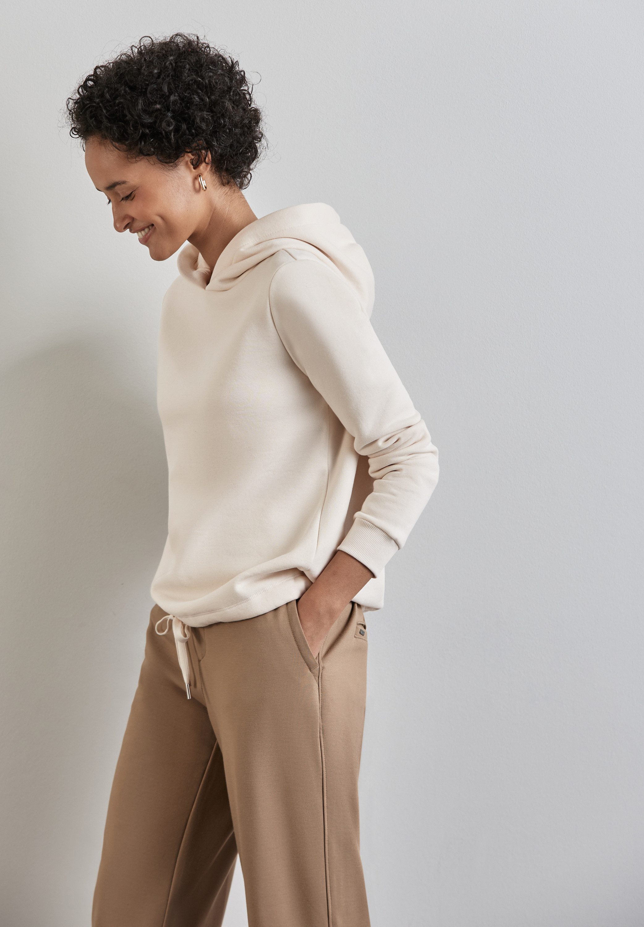 STREET ONE Kapuzensweatshirt mit Tunnelzug am günstig online kaufen