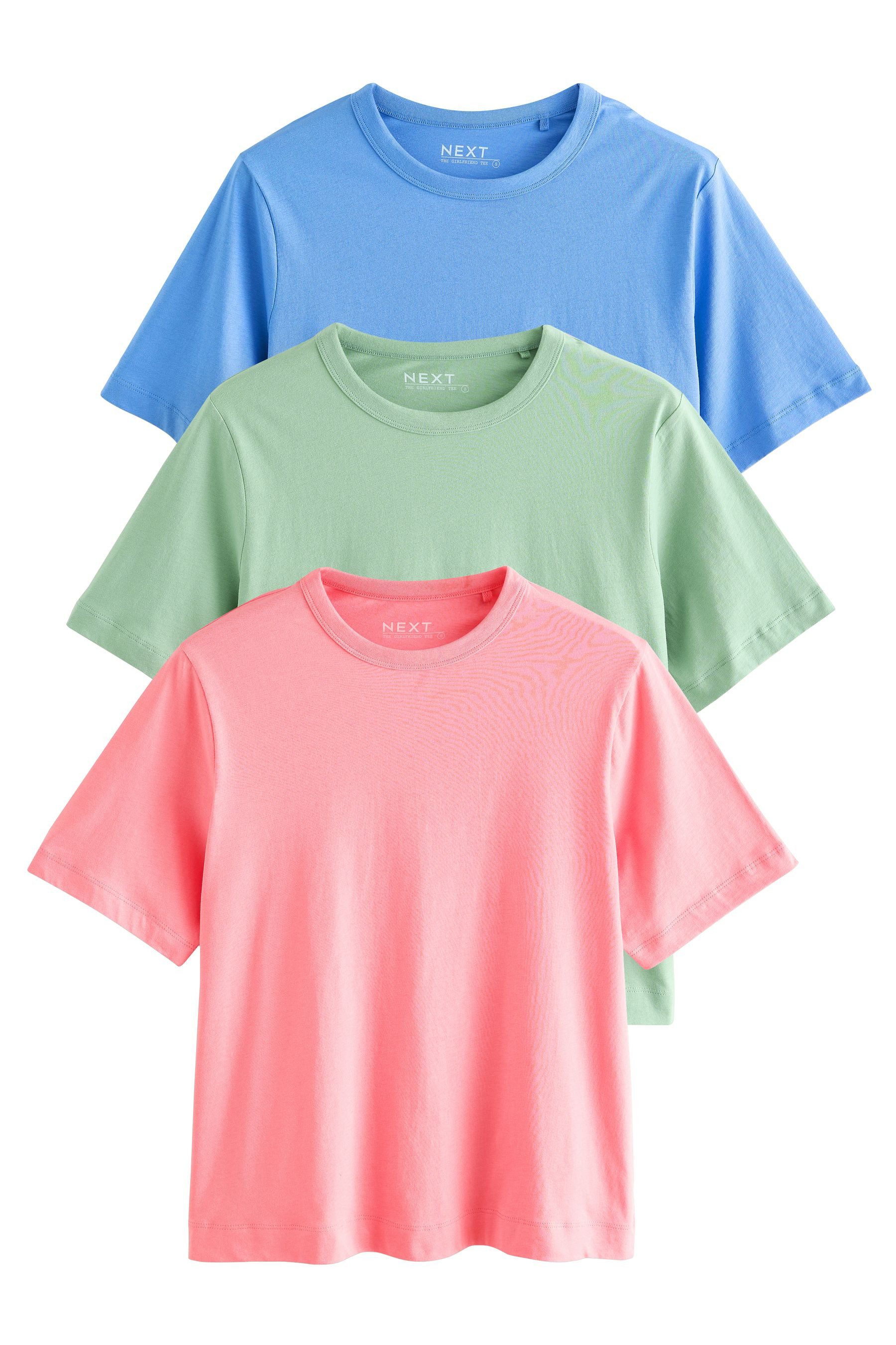 T-Shirt Rundhals-T-Shirts, 3er-Pack