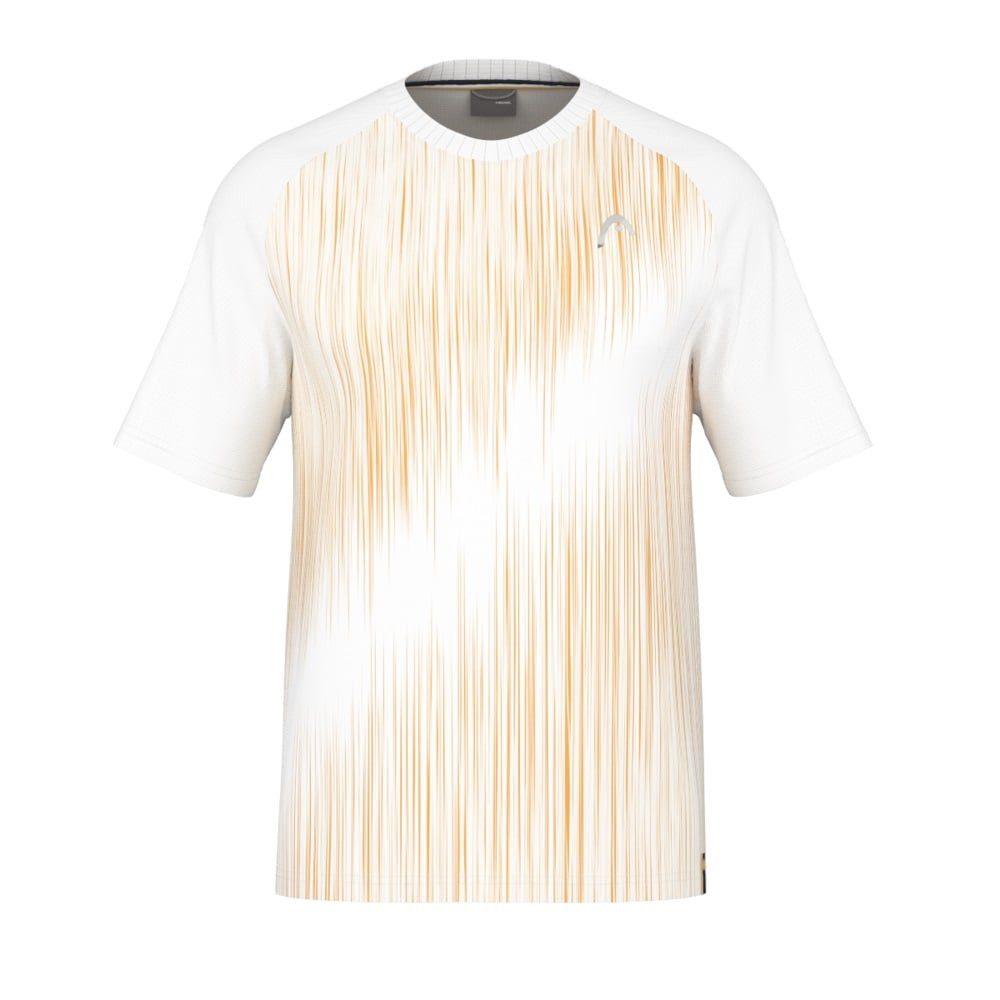 T-Shirt Performance (Polyester-Jacquard, schnelltrocknend) weiss/gelb Herren