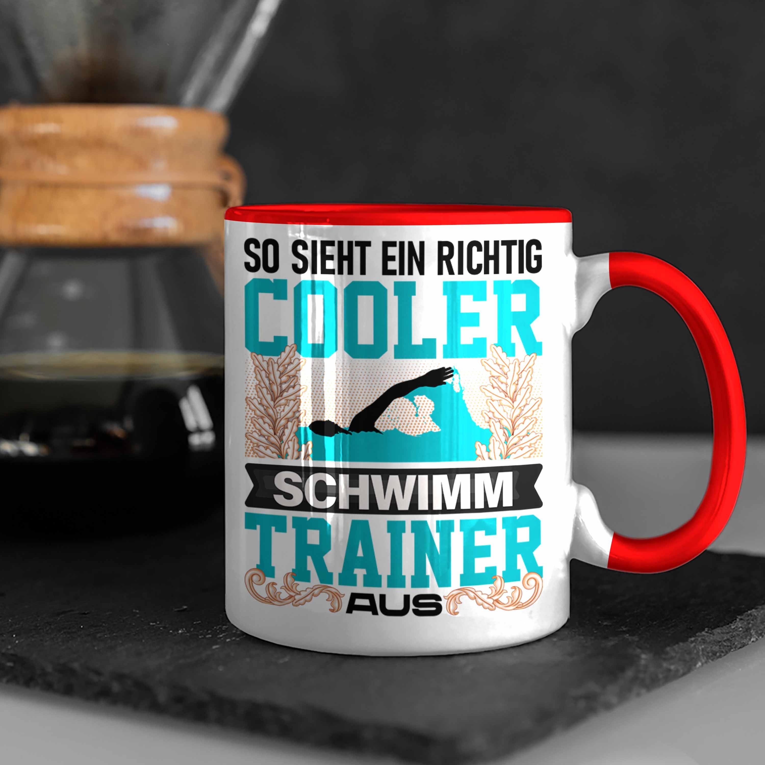 Geschenk Trainer Schwimm So Trendation Lehrer Tasse Tasse - Trendation Lustig Si Rot Spruch