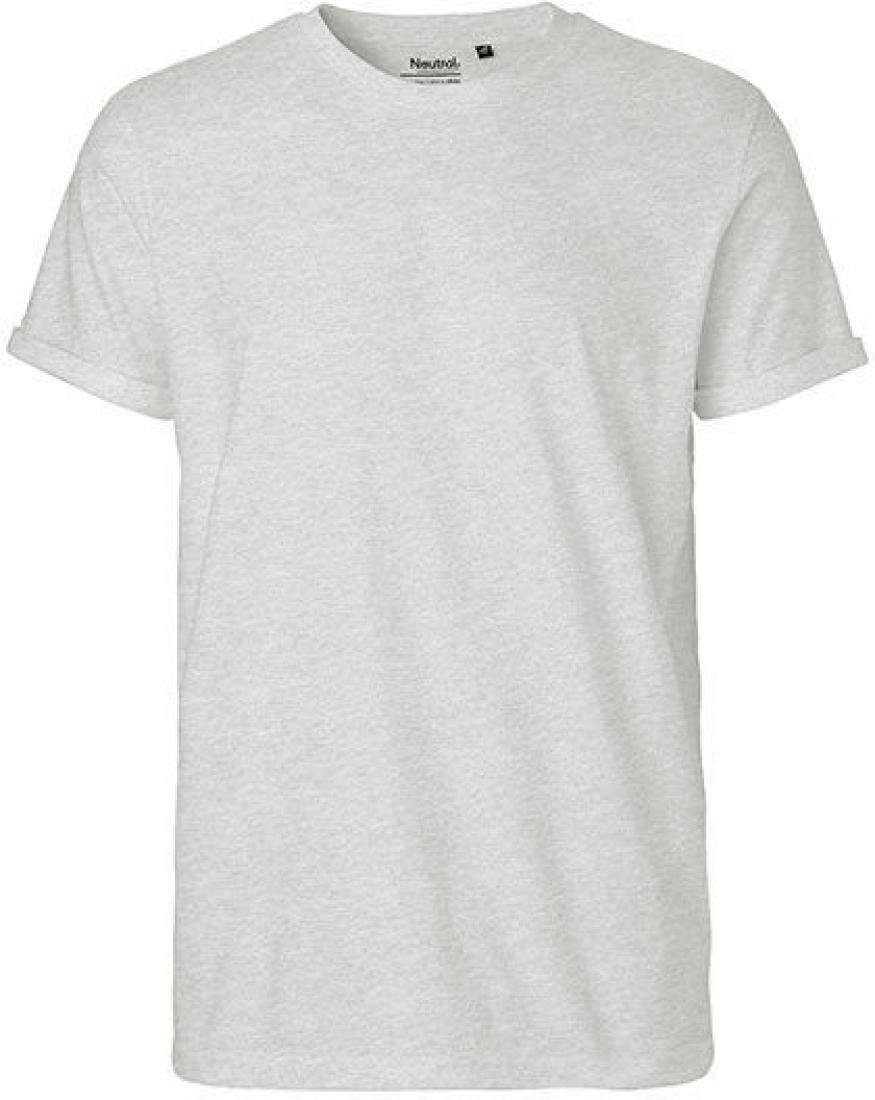 Neutral Rundhalsshirt Herren Roll Up Sleeve günstig online kaufen